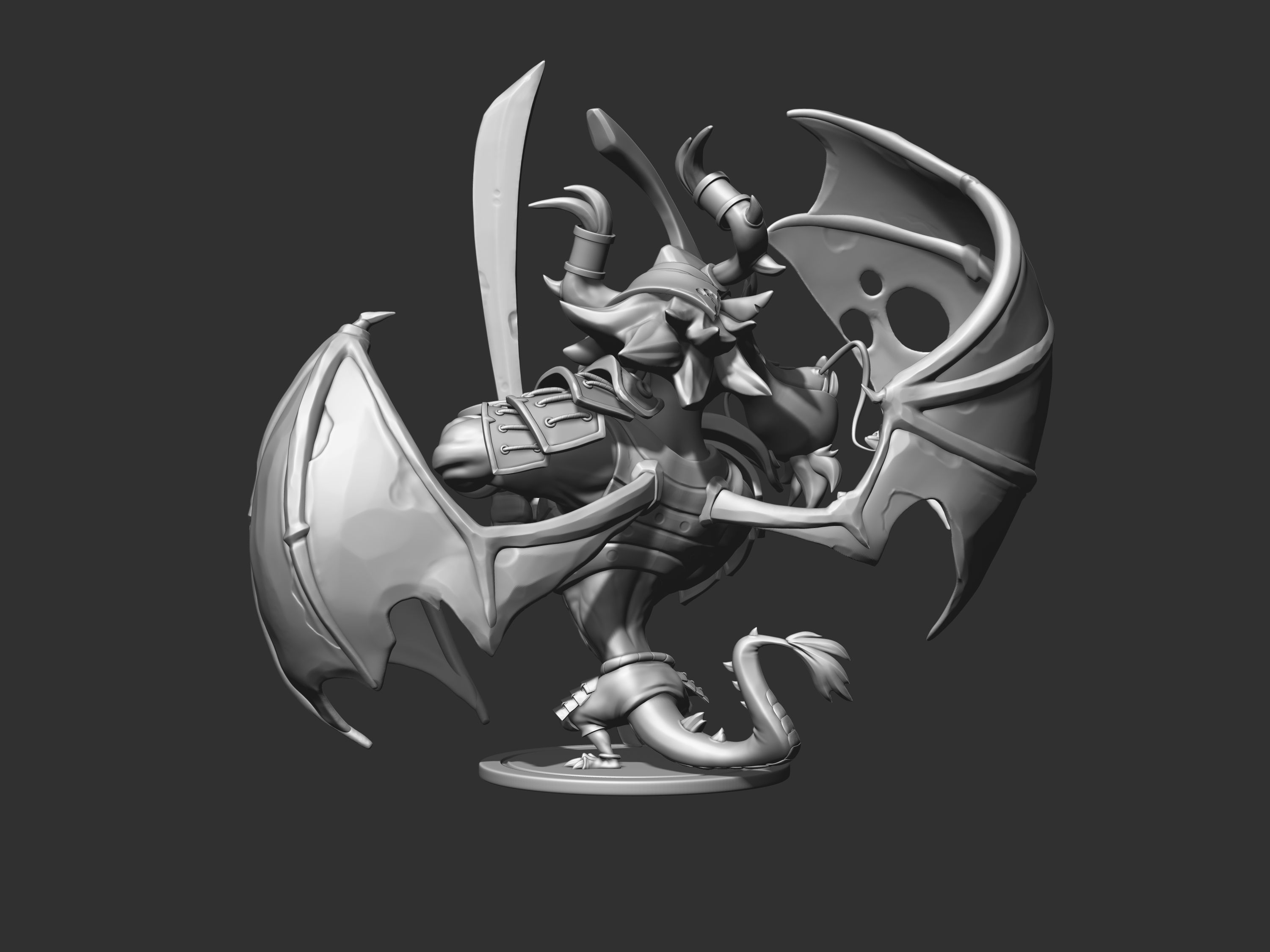 Magic dragon 3D print model_2