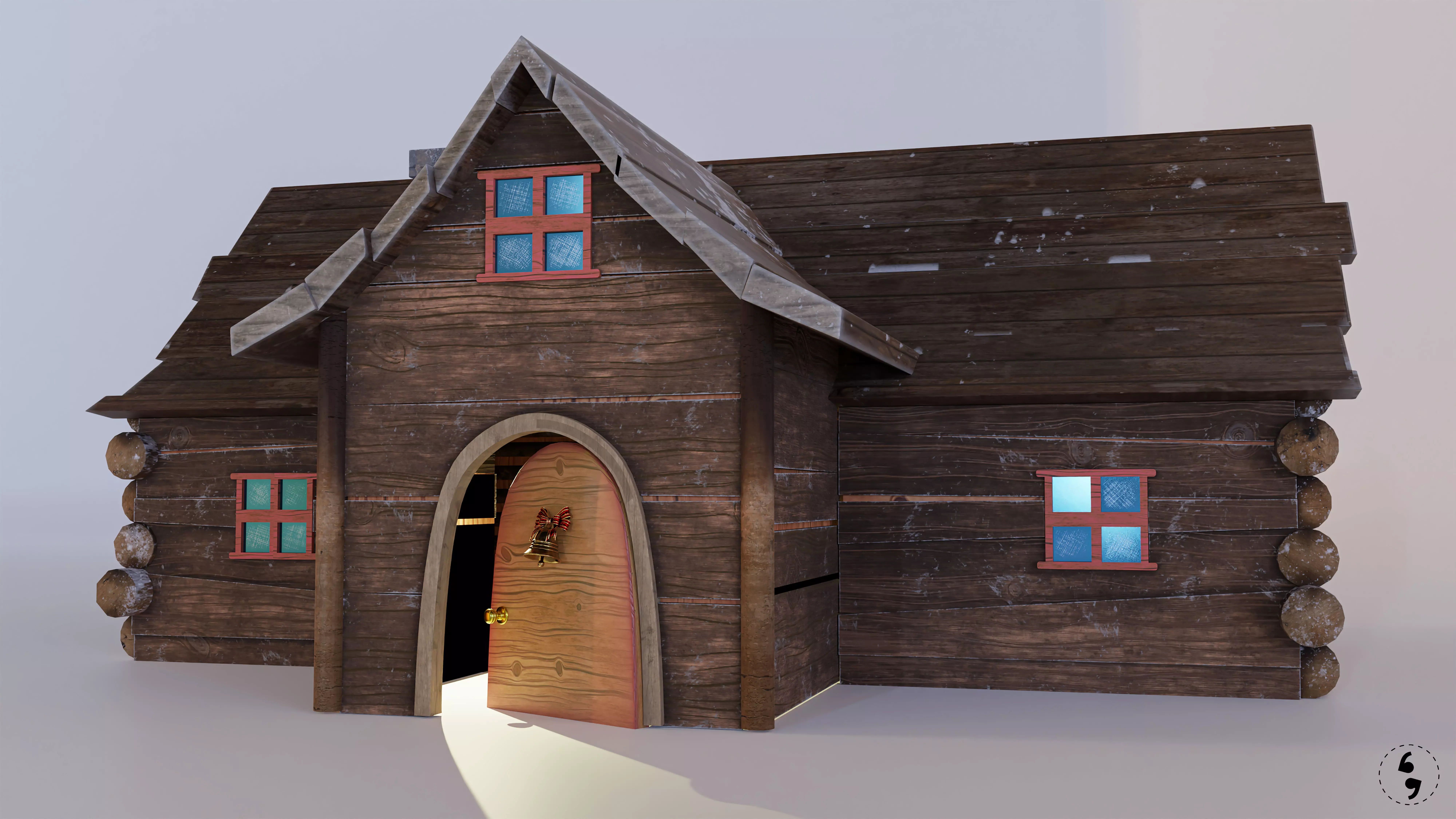 Christmas Hut Low-poly 3D model