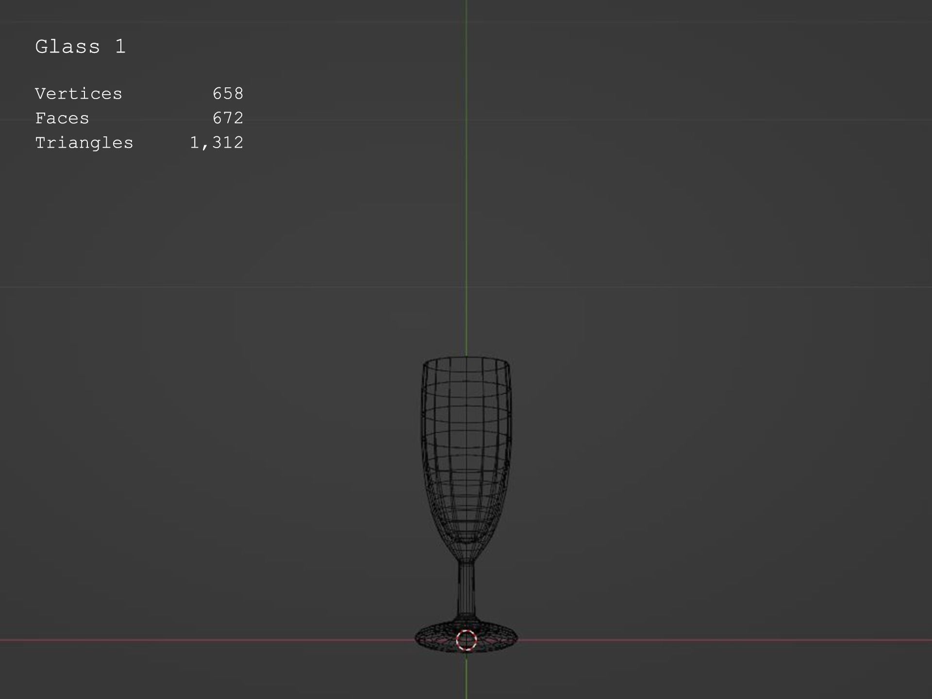 Wine bottle and glass Free low-poly 3D model_3