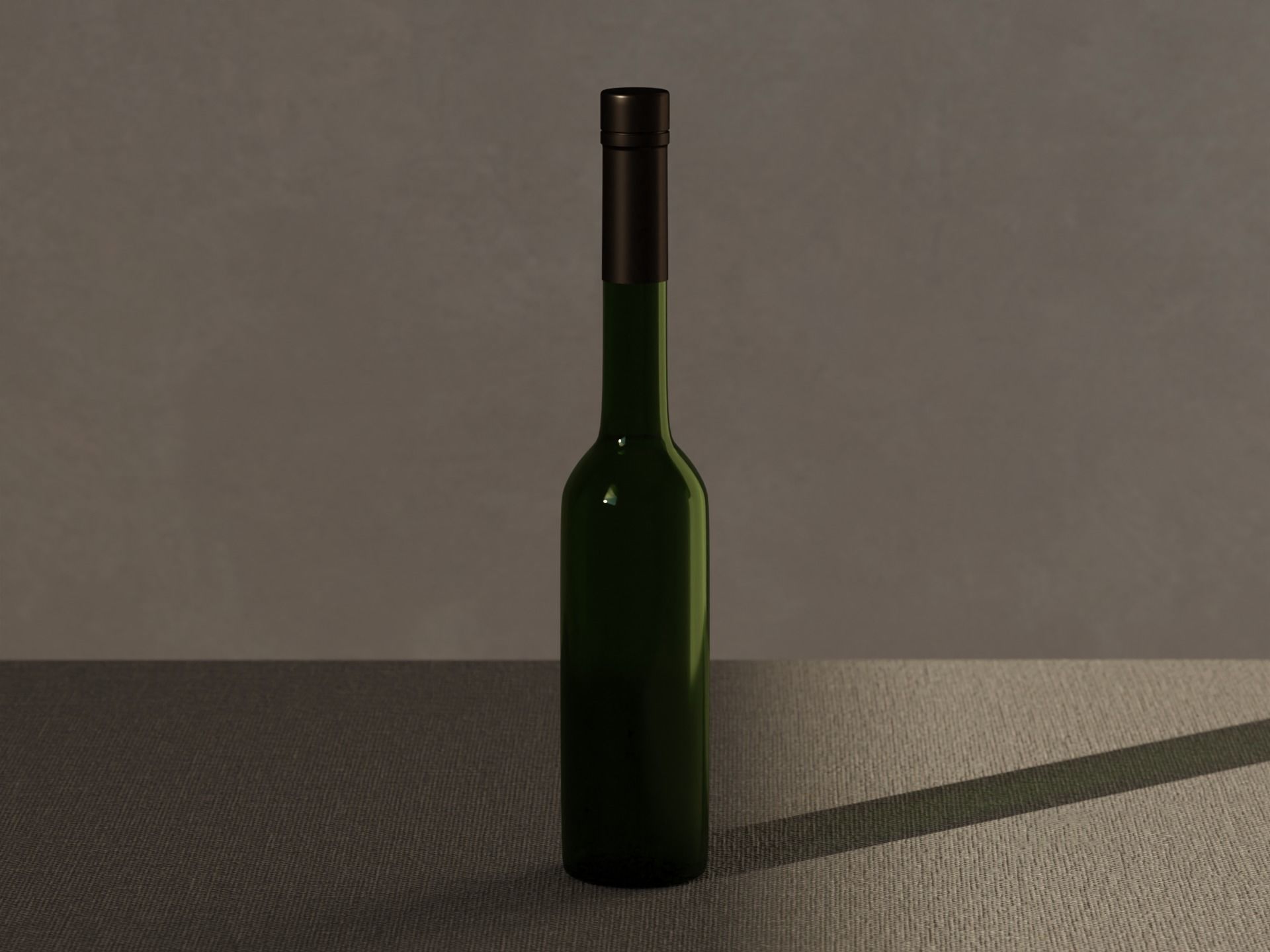Wine bottle and glass Free low-poly 3D model_2