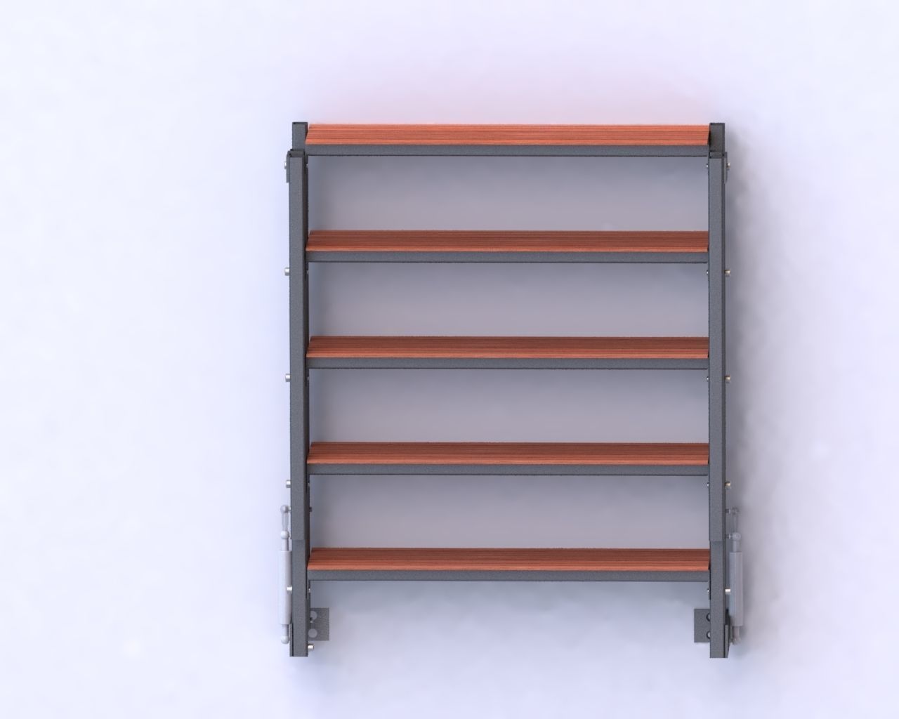 wall mounted folding table 3D model_1