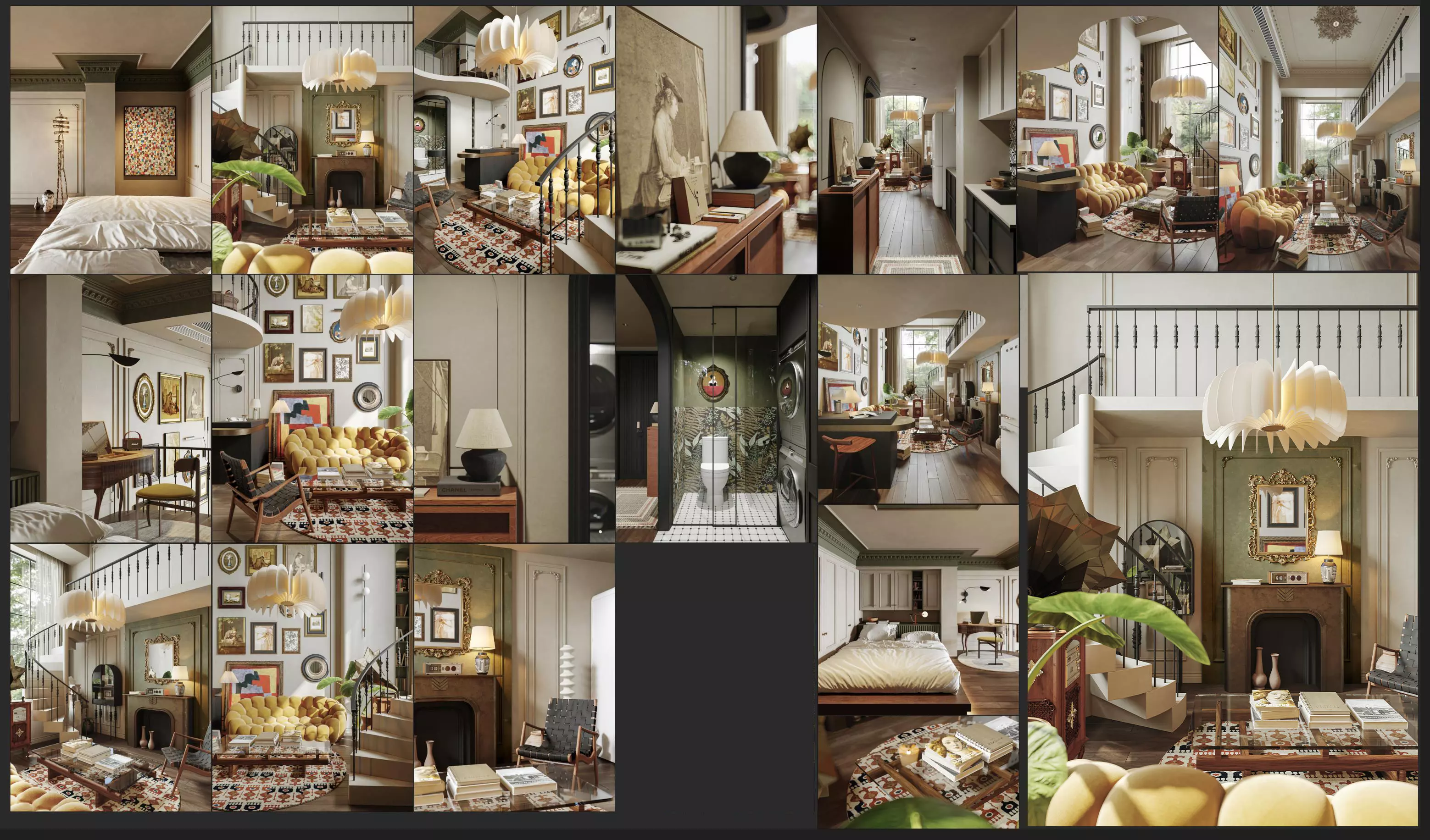 Living Room Interior Scene for 3DMAX and Corona 3D model 3D model_0