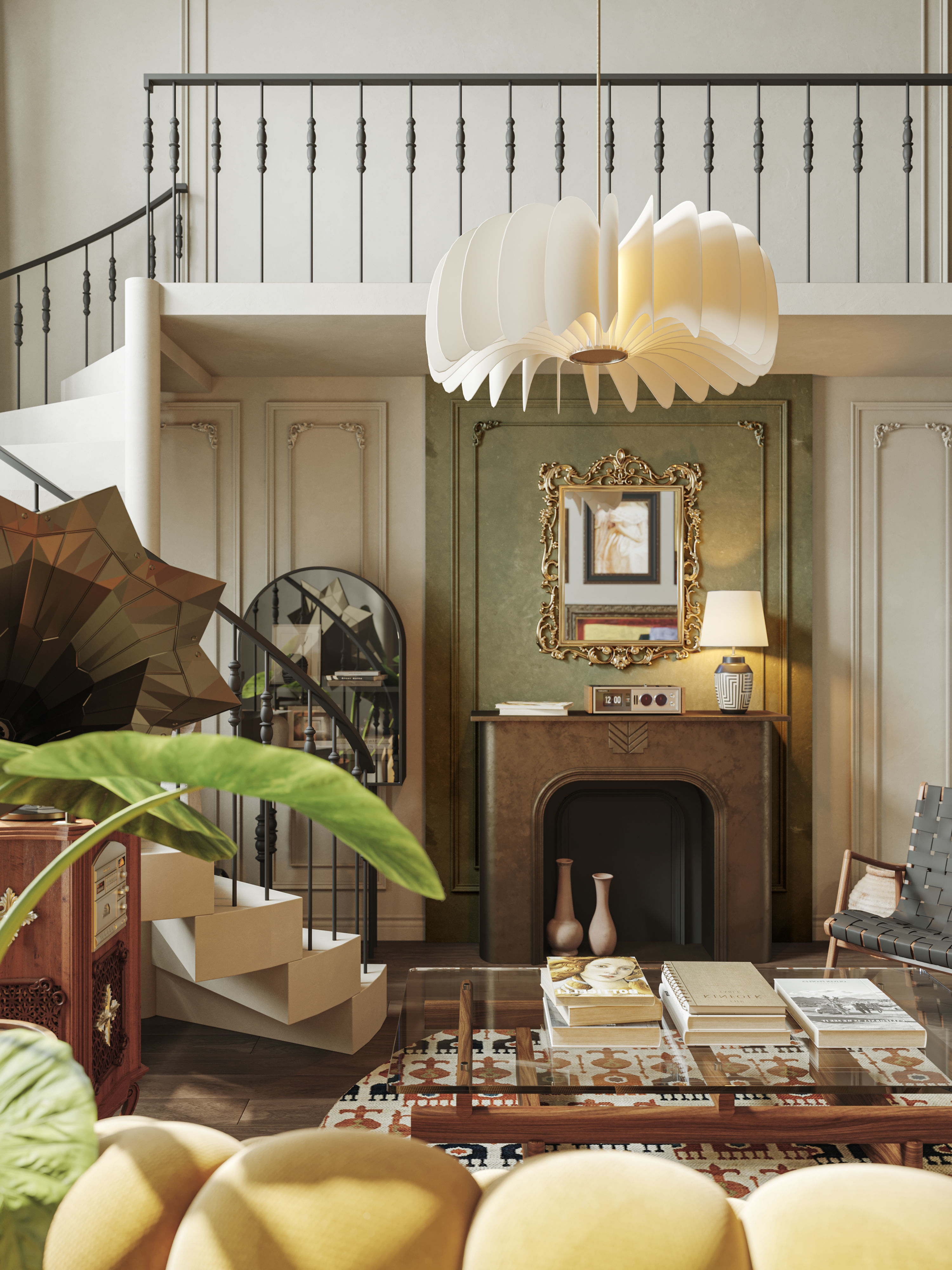 Living Room Interior Scene for 3DMAX and Corona 3D model 3D model_1