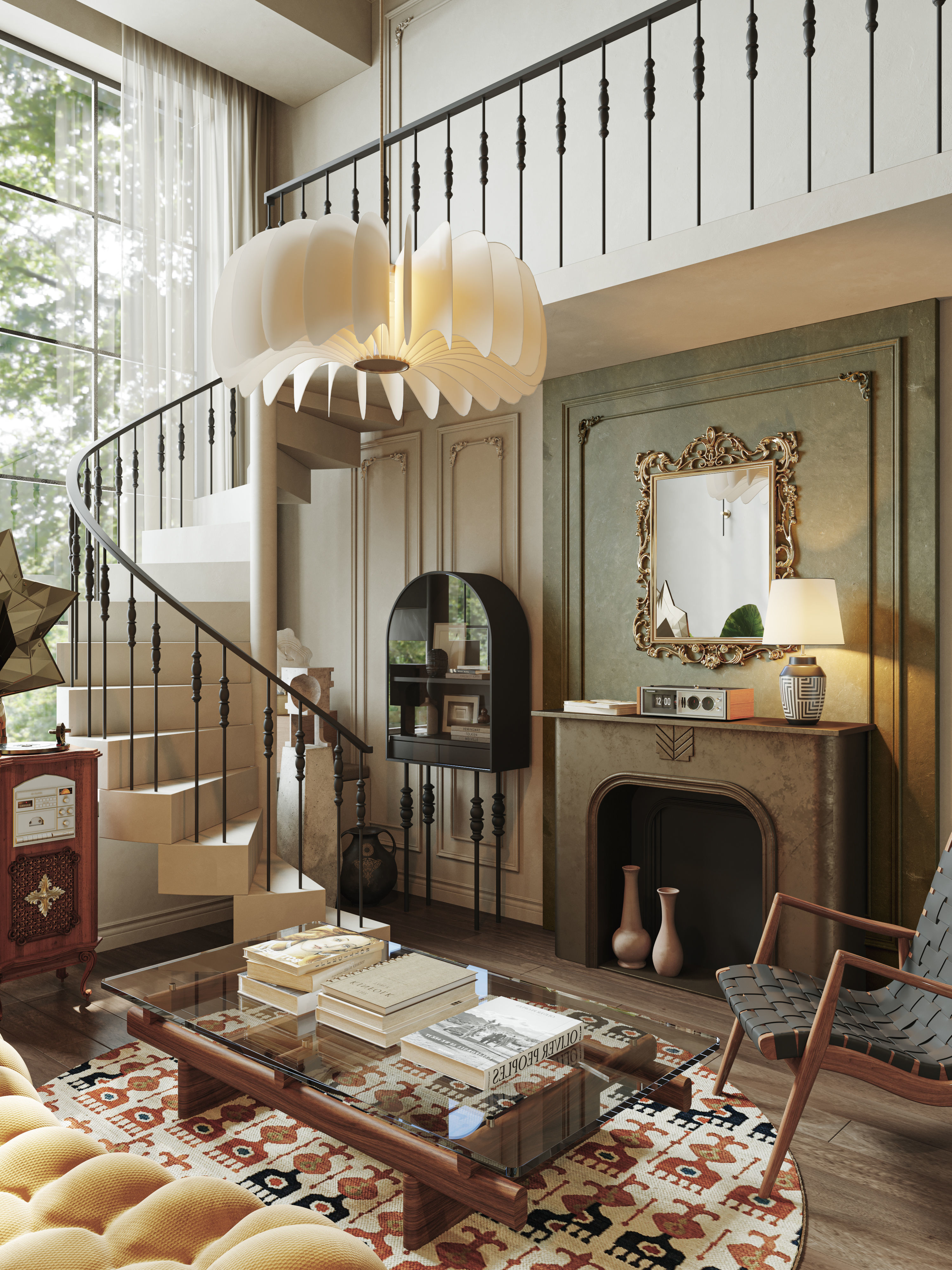 Living Room Interior Scene for 3DMAX and Corona 3D model 3D model_2