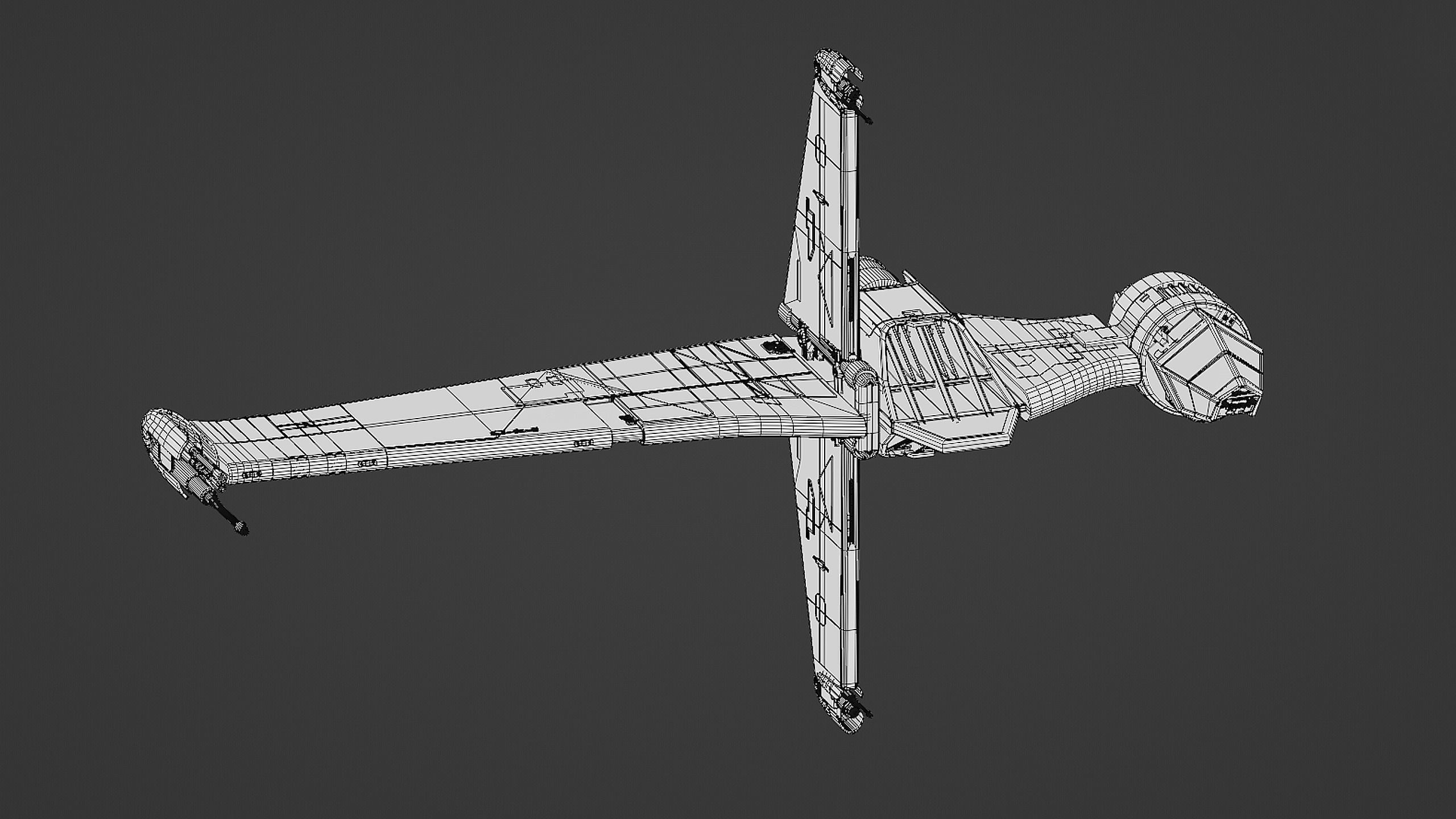 Resistance B-wing Starfighter - Star Wars 3D model_5