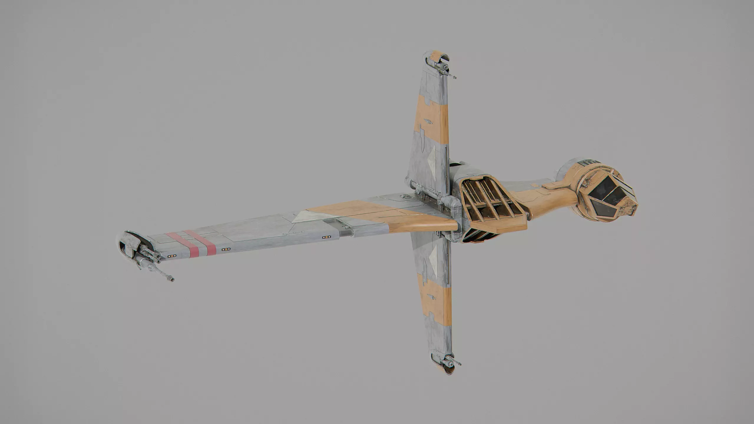 Resistance B-wing Starfighter - Star Wars 3D model_0