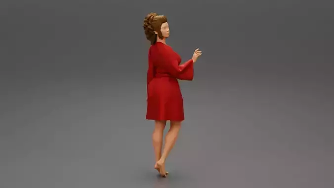 Fashion woman in elegant dress with elegant hairstyle