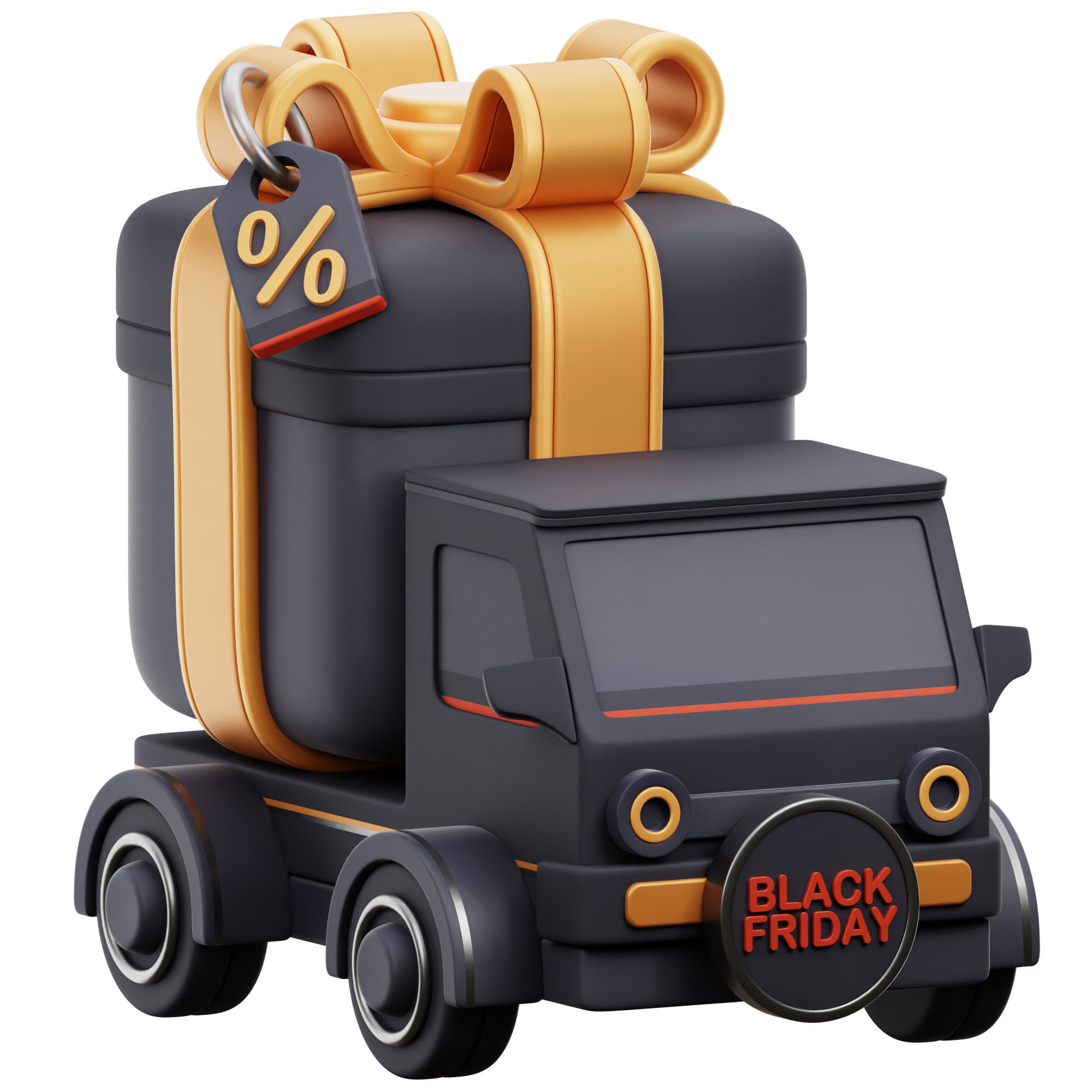 Black Friday 3D Icon Low-poly 3D model_16