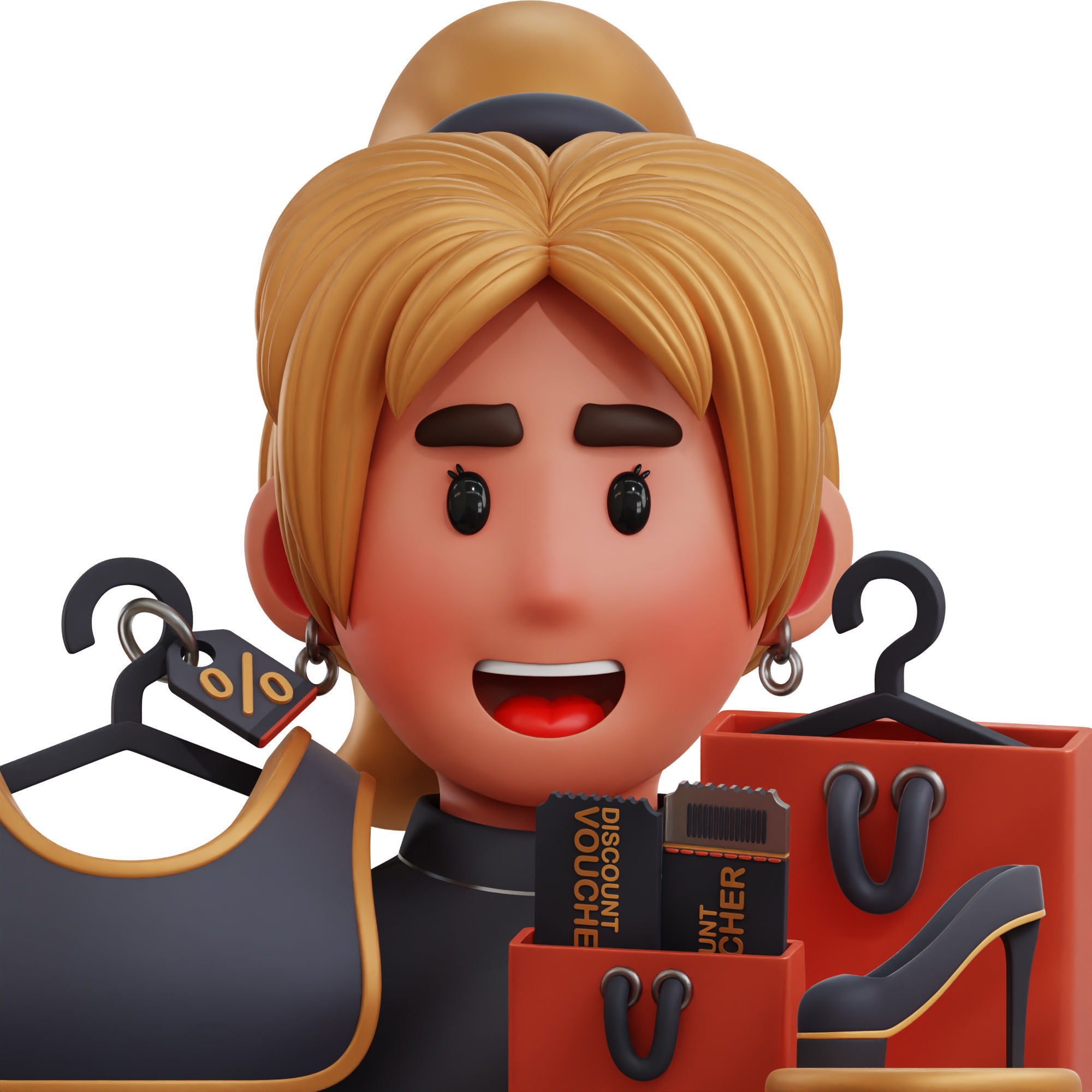 Black Friday 3D Icon Low-poly 3D model_18