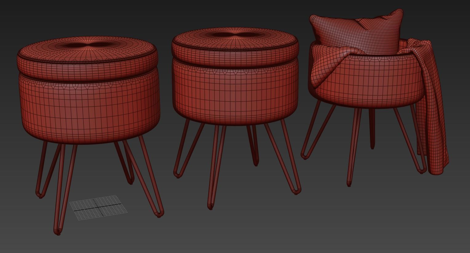 Wolfeboro Upholstered Ottoman by Mercer41 3D model_6