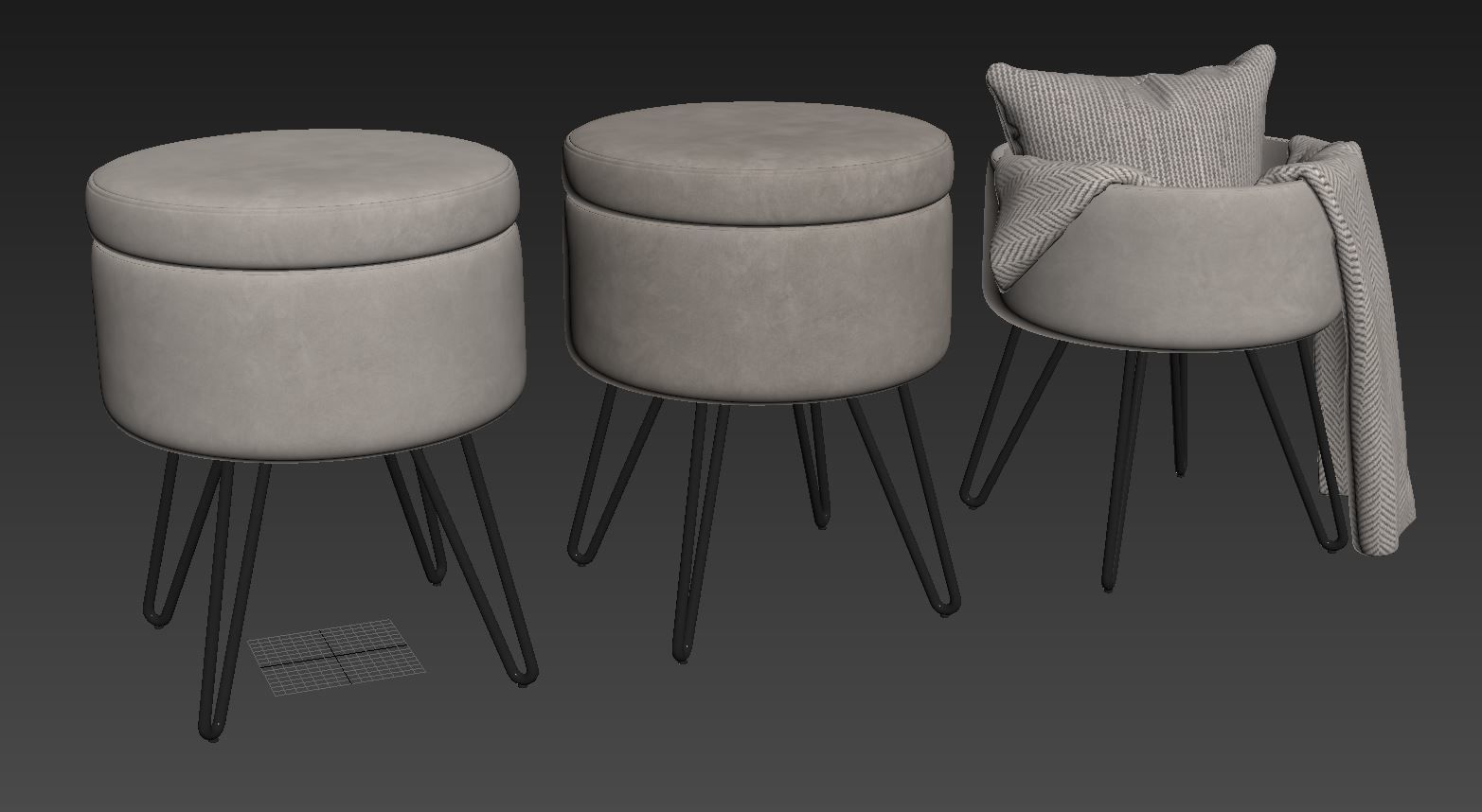Wolfeboro Upholstered Ottoman by Mercer41 3D model_4