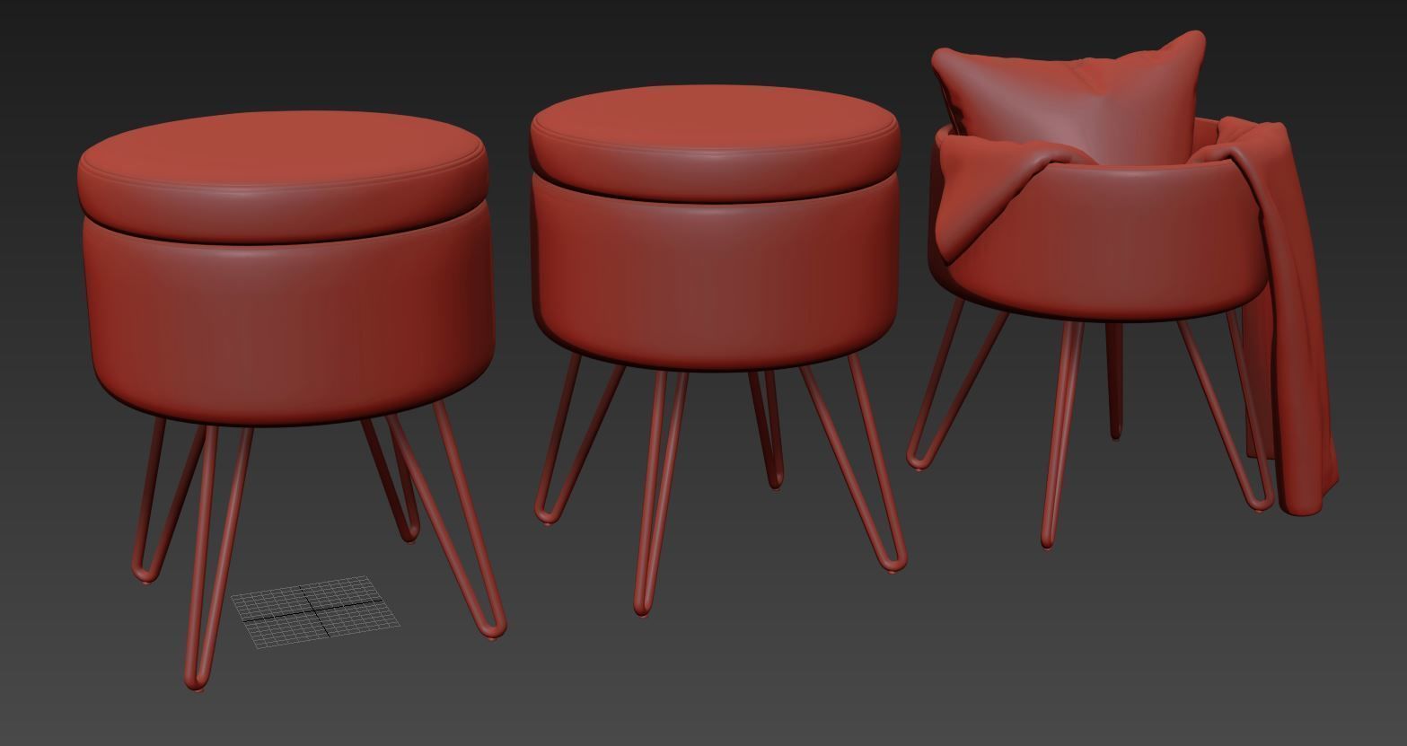 Wolfeboro Upholstered Ottoman by Mercer41 3D model_5