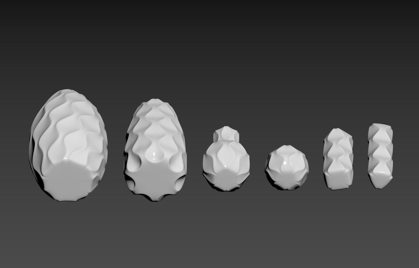 Curvy Vase Set 3D print model_13