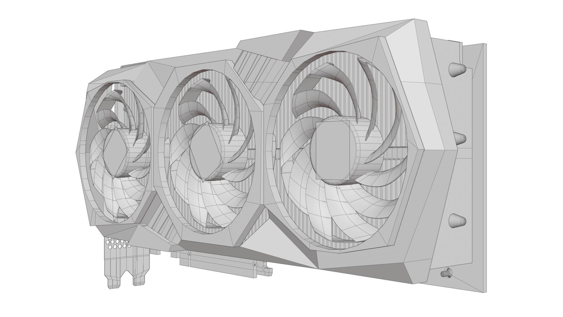 RTX 3080ti MSI x-trio gaming graphic card 3D model_1