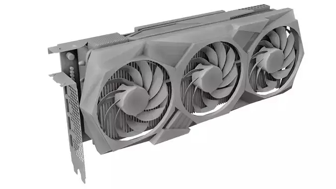RTX 3080ti MSI x-trio gaming graphic card 3D model