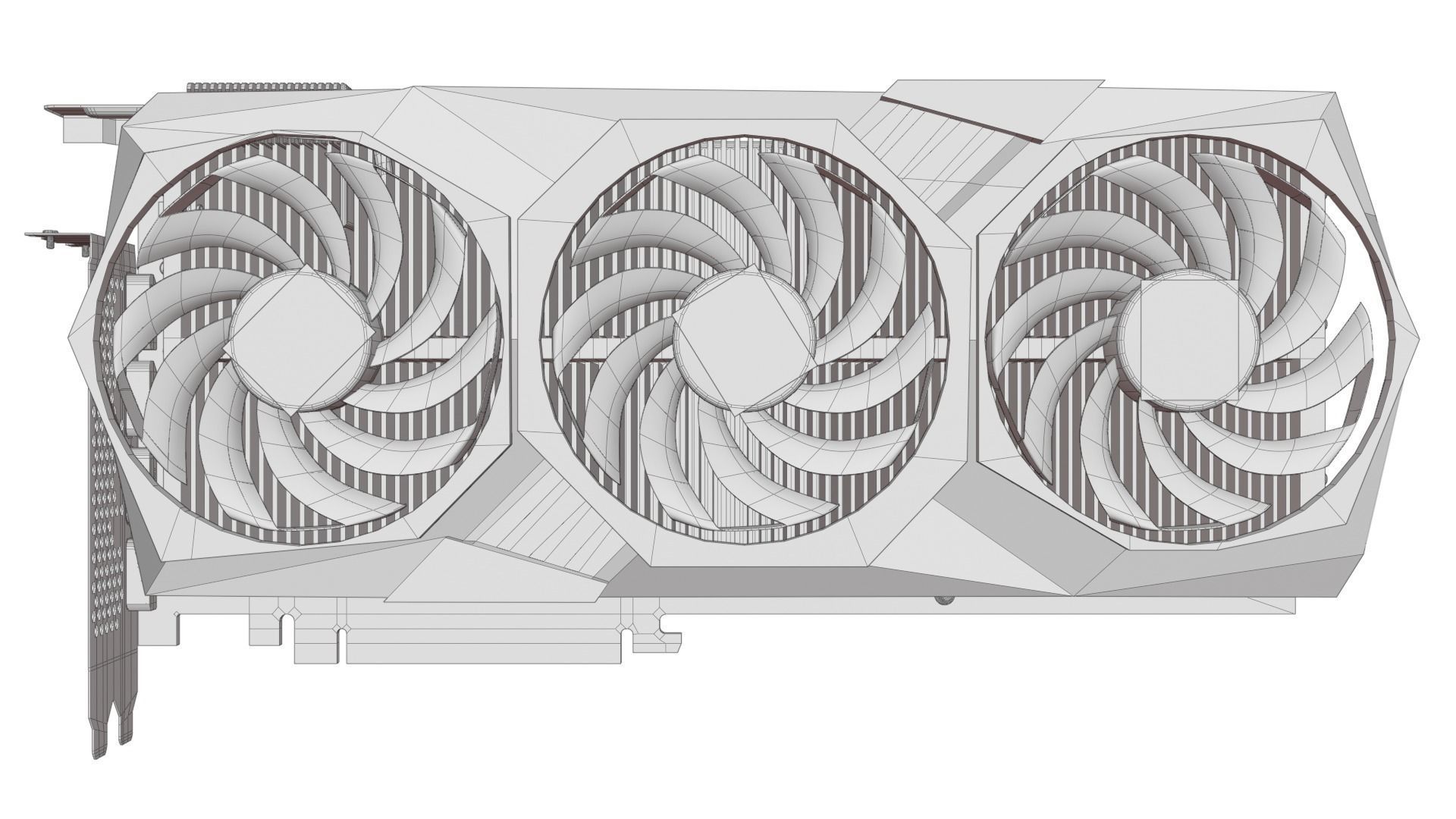 RTX 3080ti MSI x-trio gaming graphic card 3D model_2