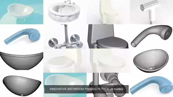 INNOVATIVE BATHROOM PRODUCTS PACK 3D Model Collection