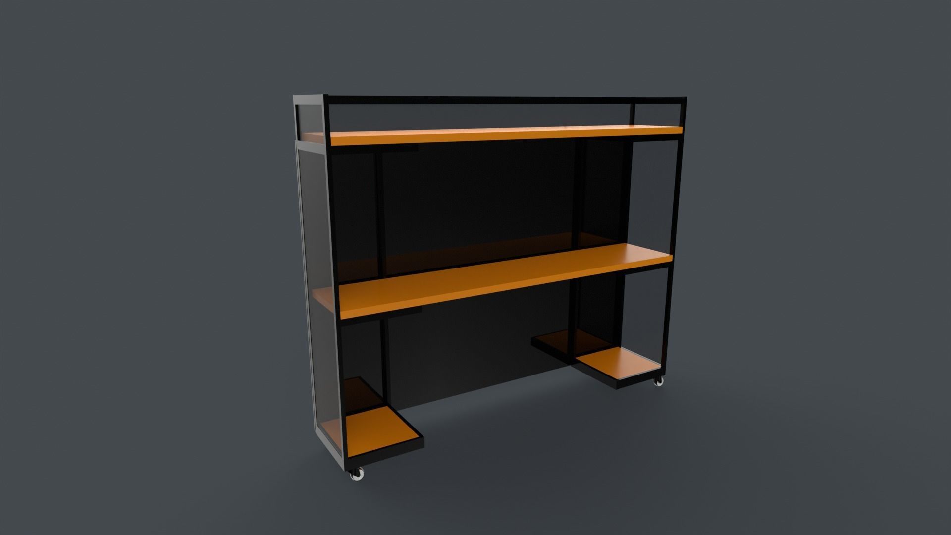 Dj Music Table Low-poly 3D model_2