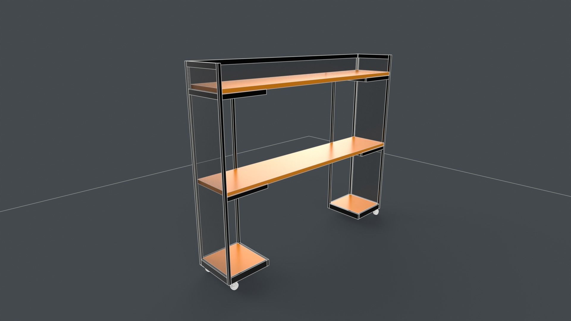 Dj Music Table Low-poly 3D model_9