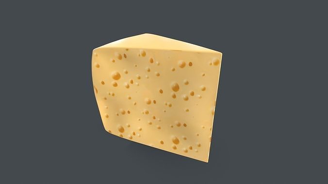 Cheese piece of 3D model