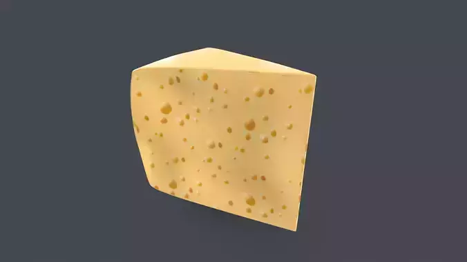 Cheese piece of 3D model