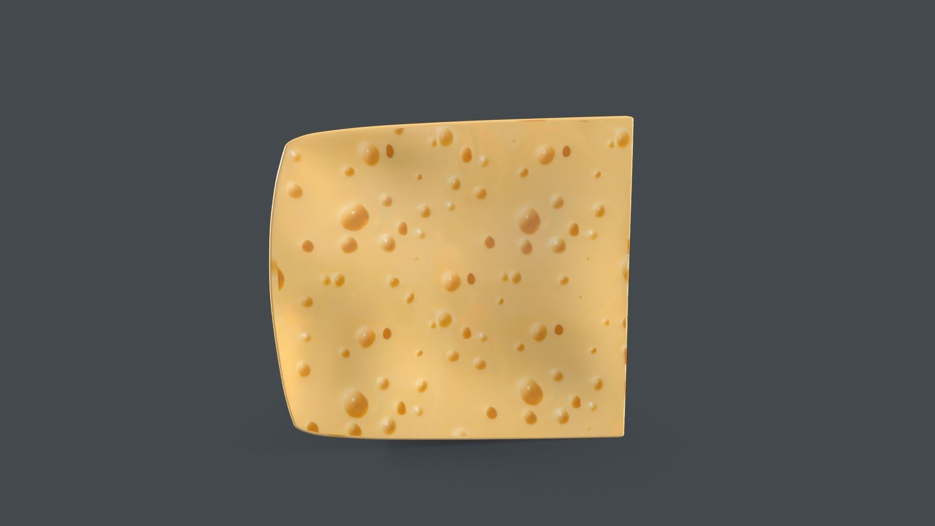 Cheese piece of 3D model_1