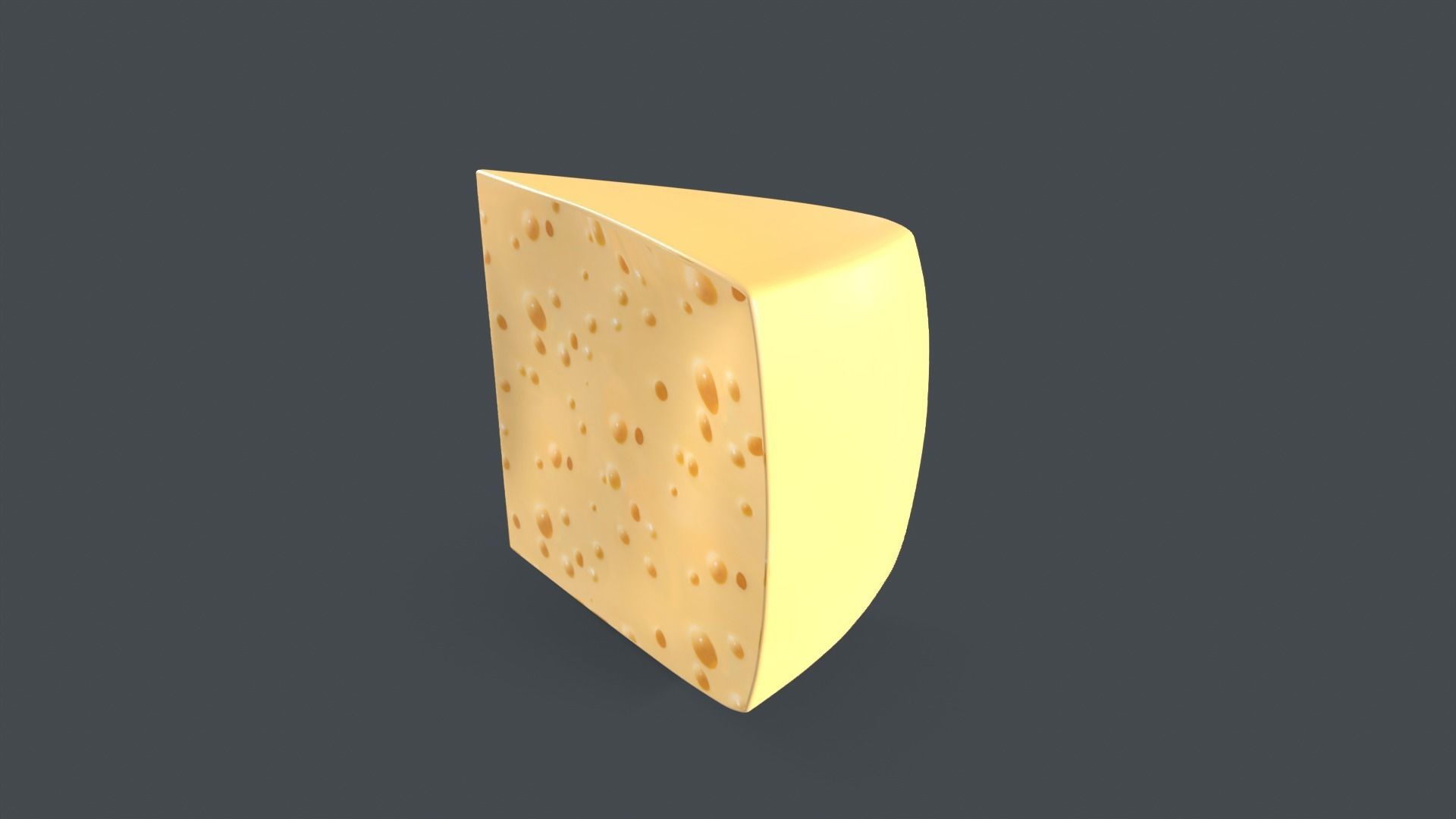 Cheese piece of 3D model_3
