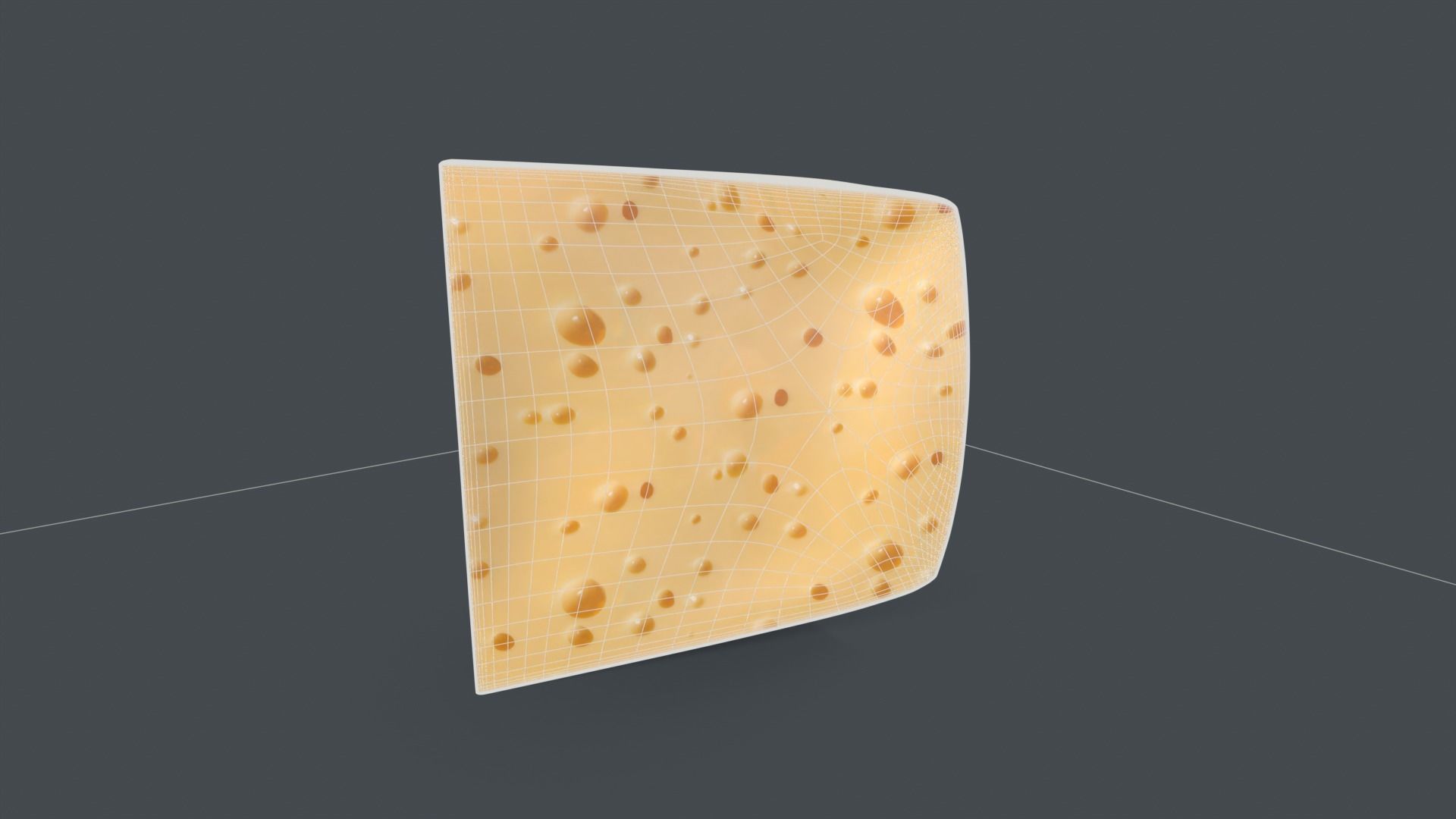 Cheese piece of 3D model_6
