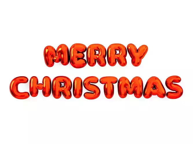 Word - Merry Christmas Balloon style