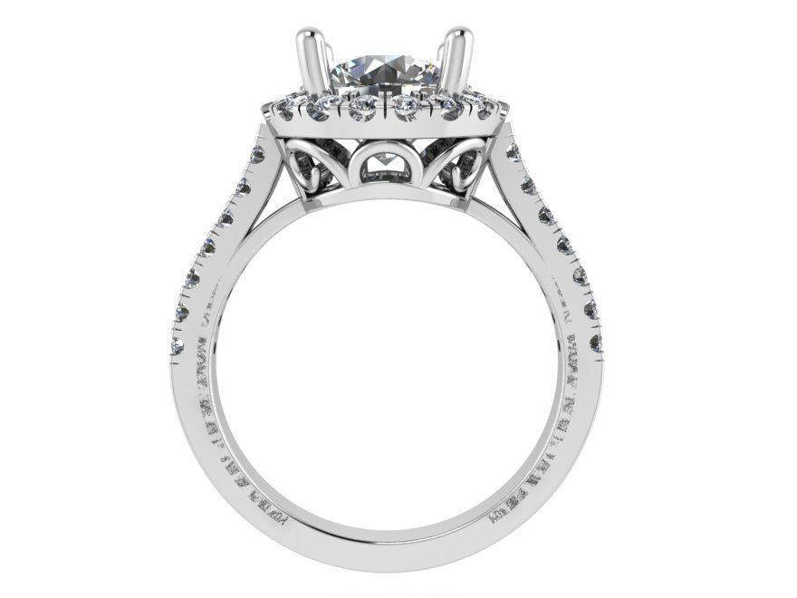 Chain style diamond ring 2357 3D print model 3D print model_2