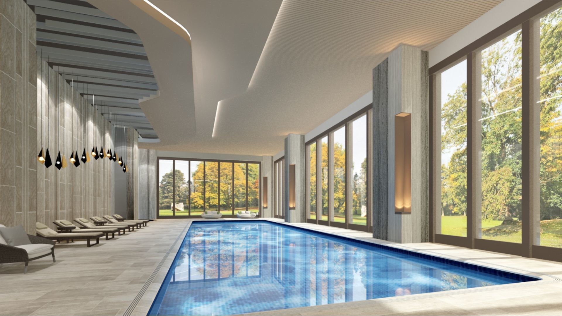 Luxury Hotel Interior Scenes-Swimmimg Pool 3D model 3D model_5