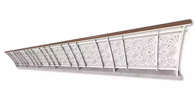 Hand rail fence metal sheet laser cut