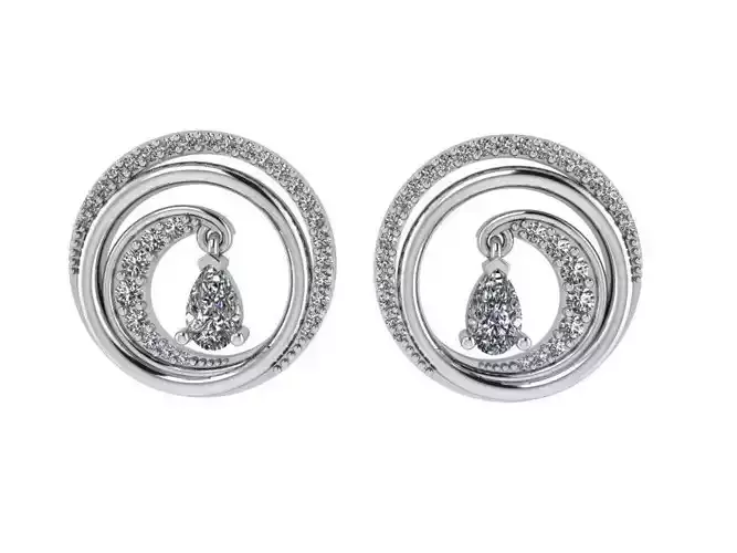 Swan earring 2374 3D print model 