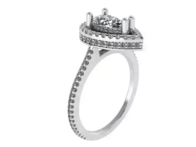 Tear diamond ring 2375 3D print model 