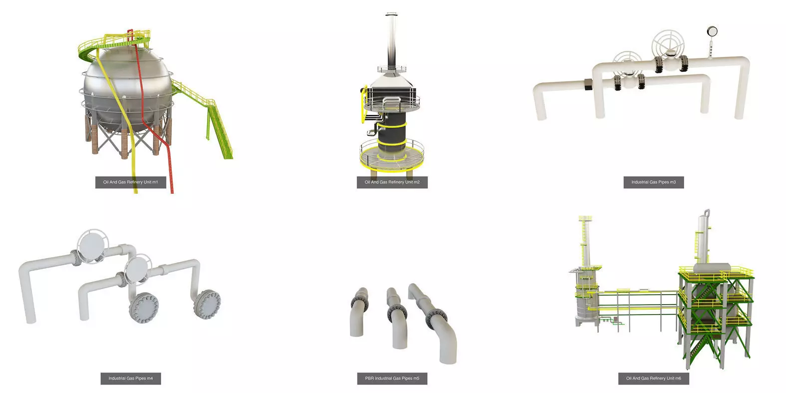 Oil And Gas Refinery Unit G5 3D Model Collection_0