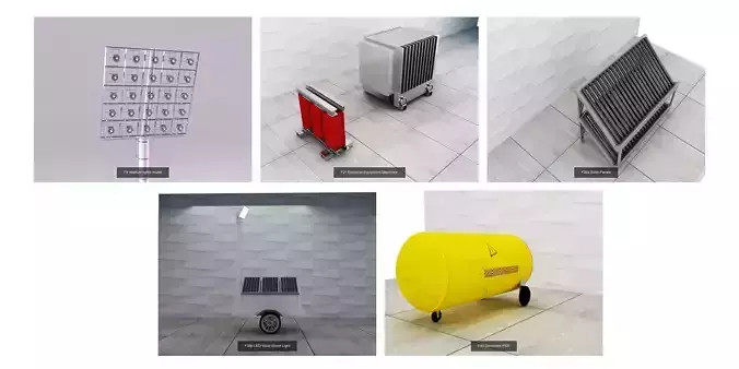 LED Solar Street Light model G3 3D Model Collection