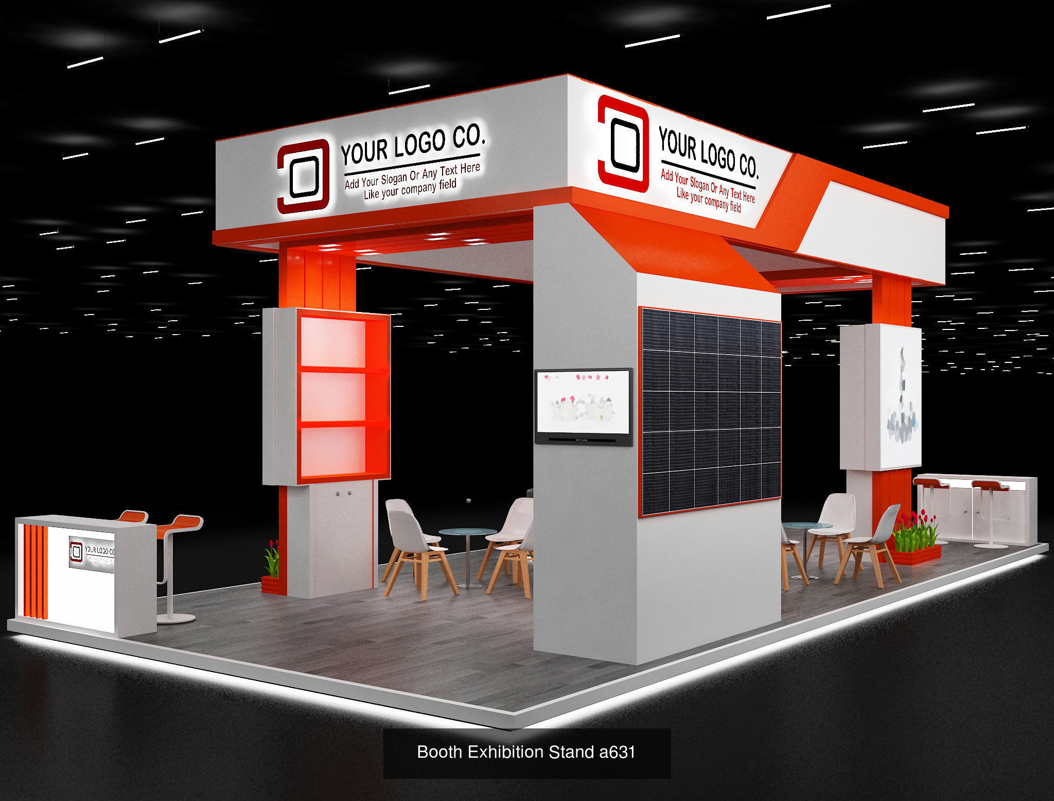  Booth Exhibition Stand G4 3D Model Collection_5