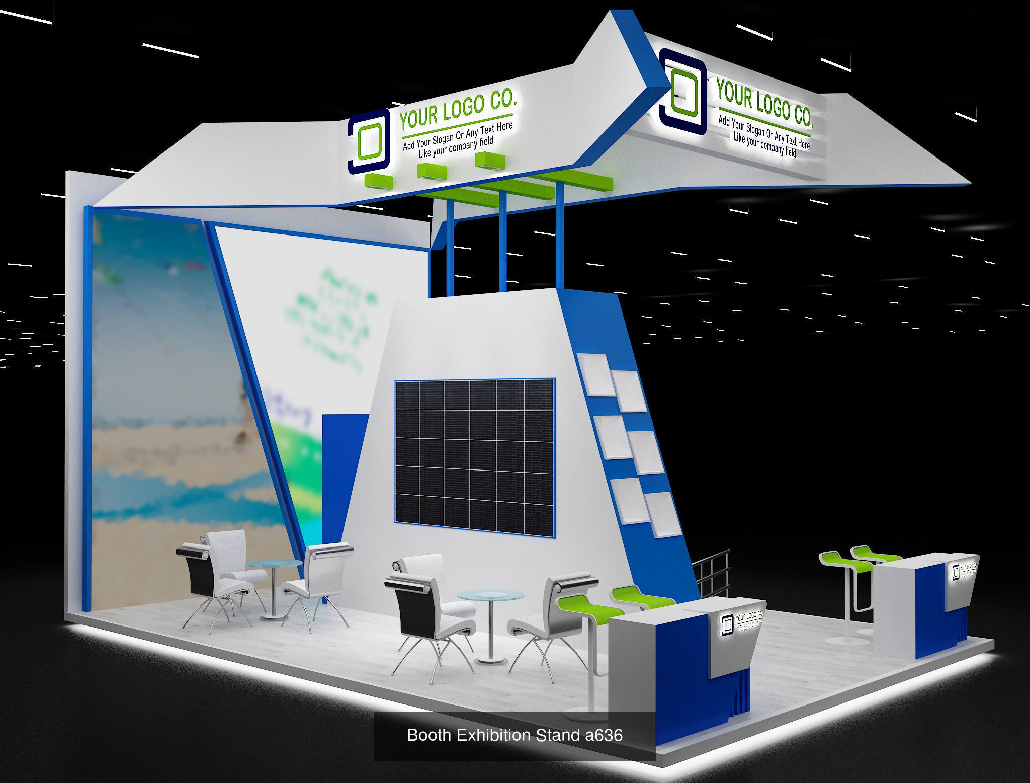  Booth Exhibition Stand G4 3D Model Collection_10