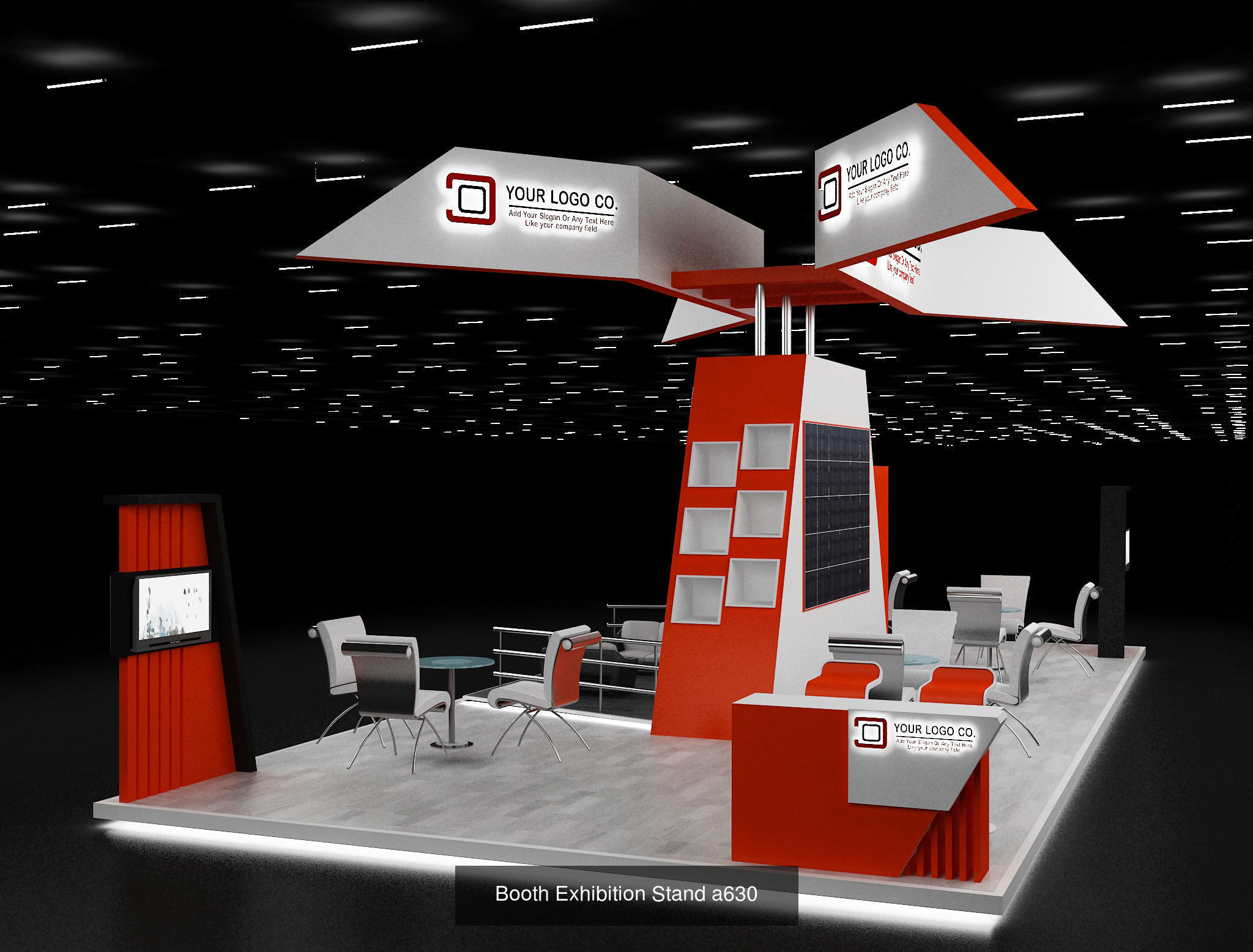  Booth Exhibition Stand G4 3D Model Collection_4