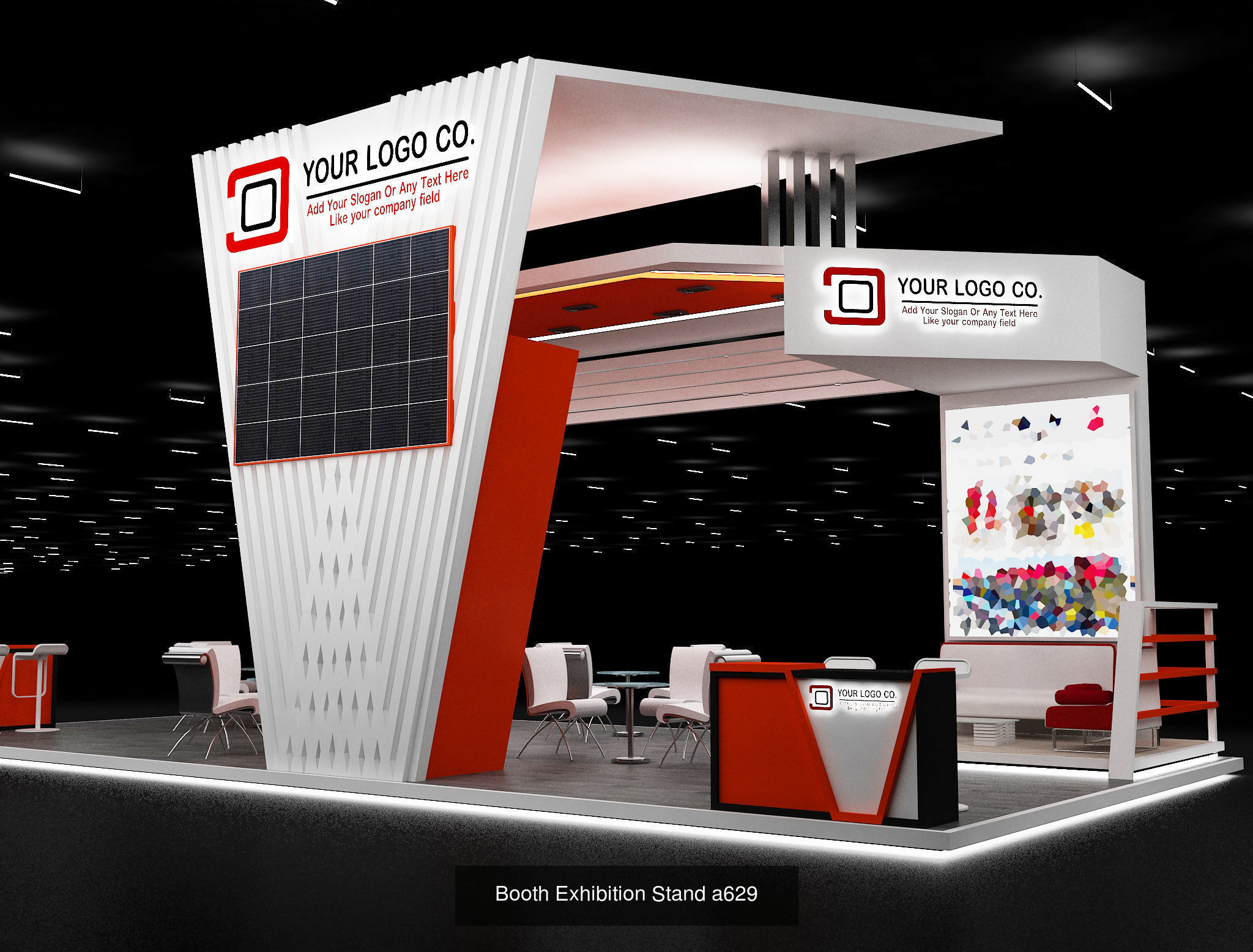  Booth Exhibition Stand G4 3D Model Collection_3