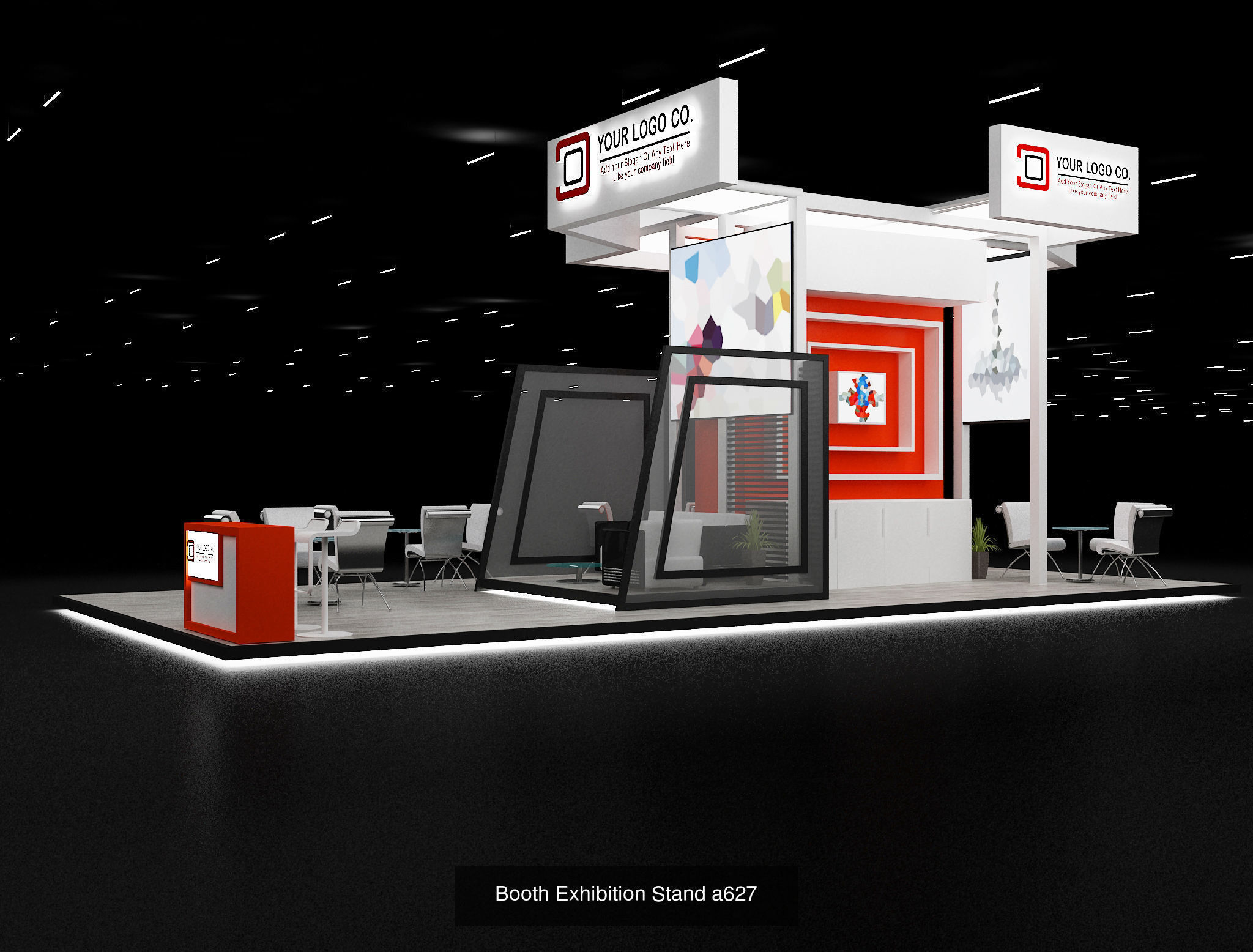  Booth Exhibition Stand G4 3D Model Collection_1