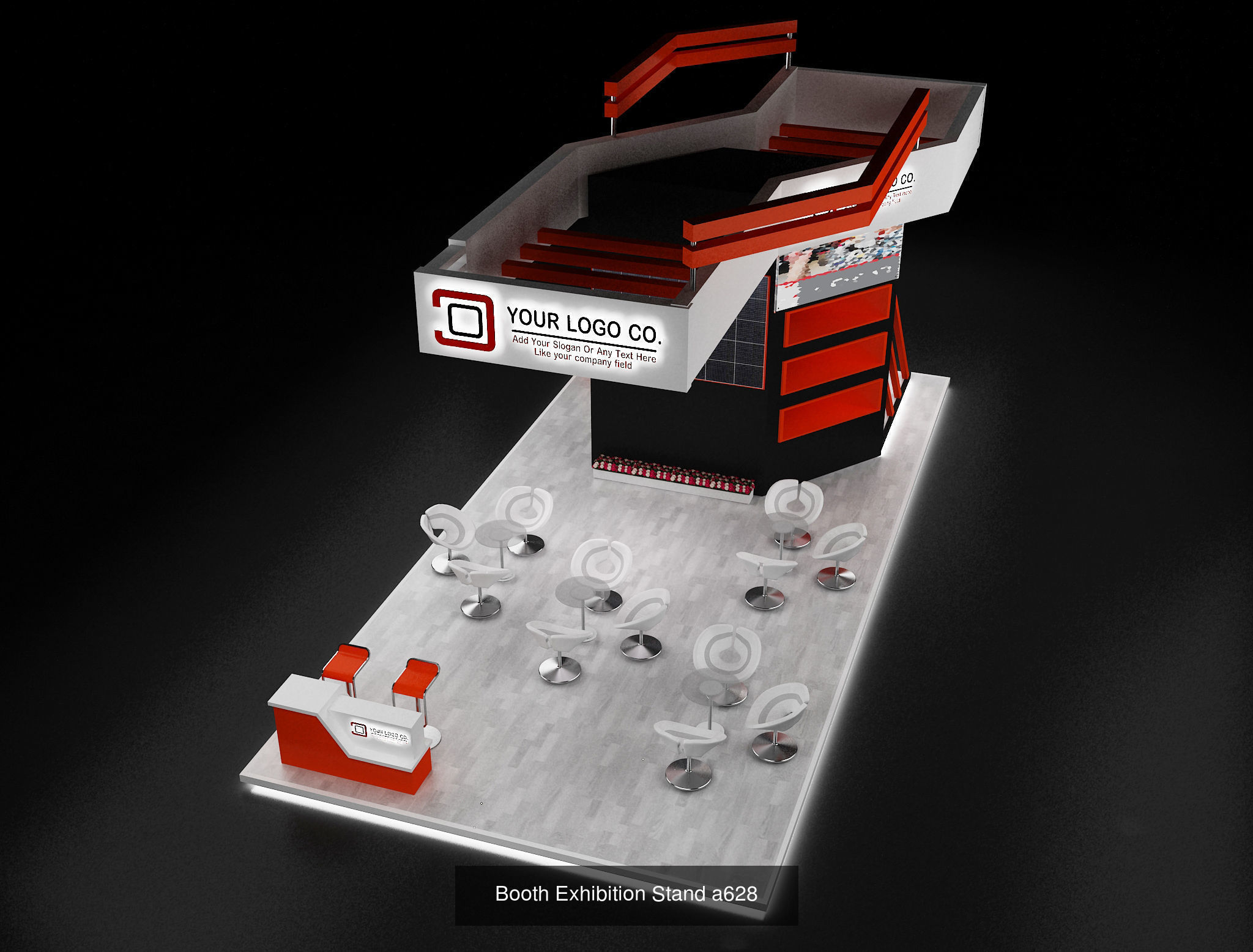  Booth Exhibition Stand G4 3D Model Collection_2