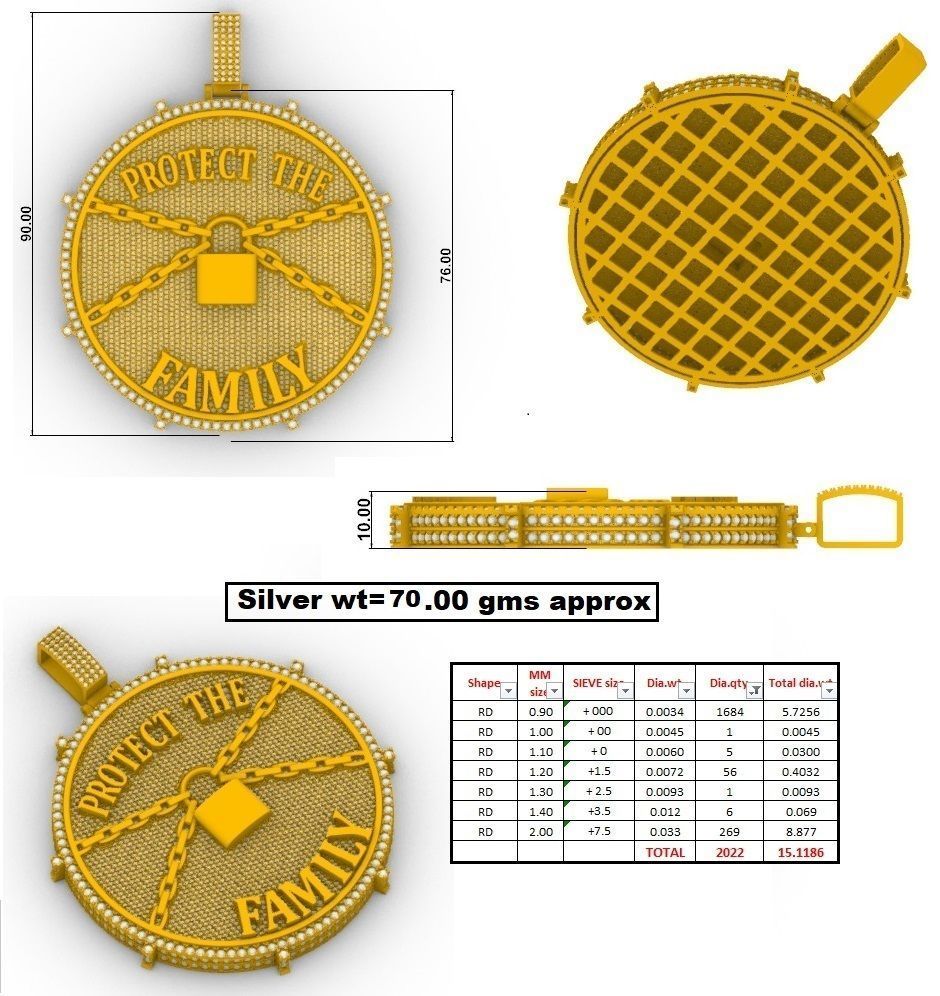 Hipho pendent 1 3D print model_1
