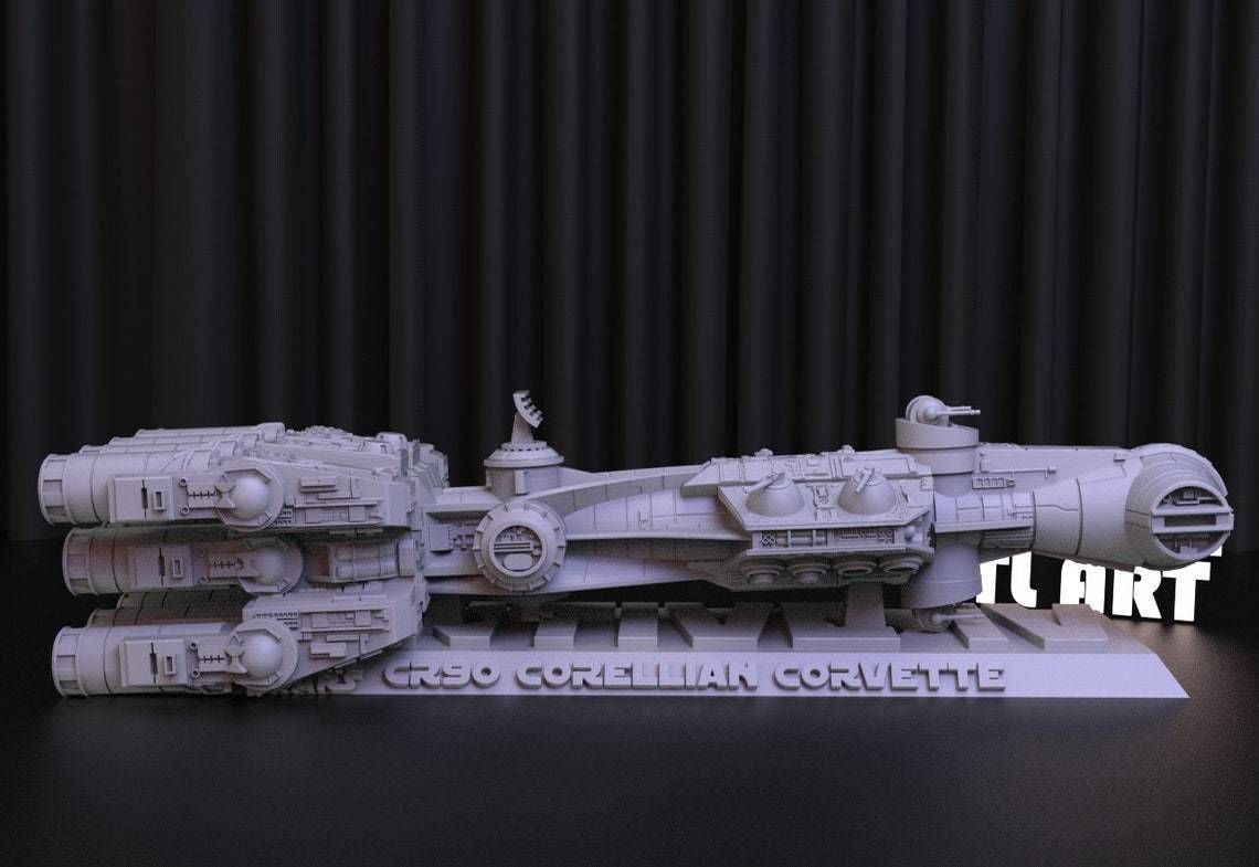 CR90 Space Ship 3D Print STL File for 3D Printing - Digital File 3D print model_3