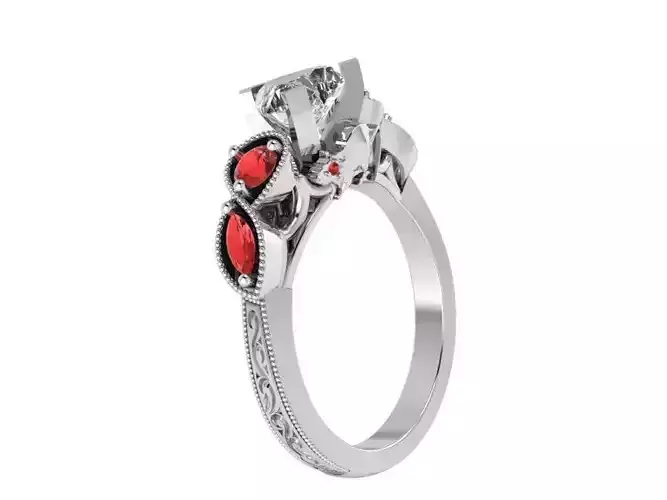 Round diamond ring 2391 3D print model 