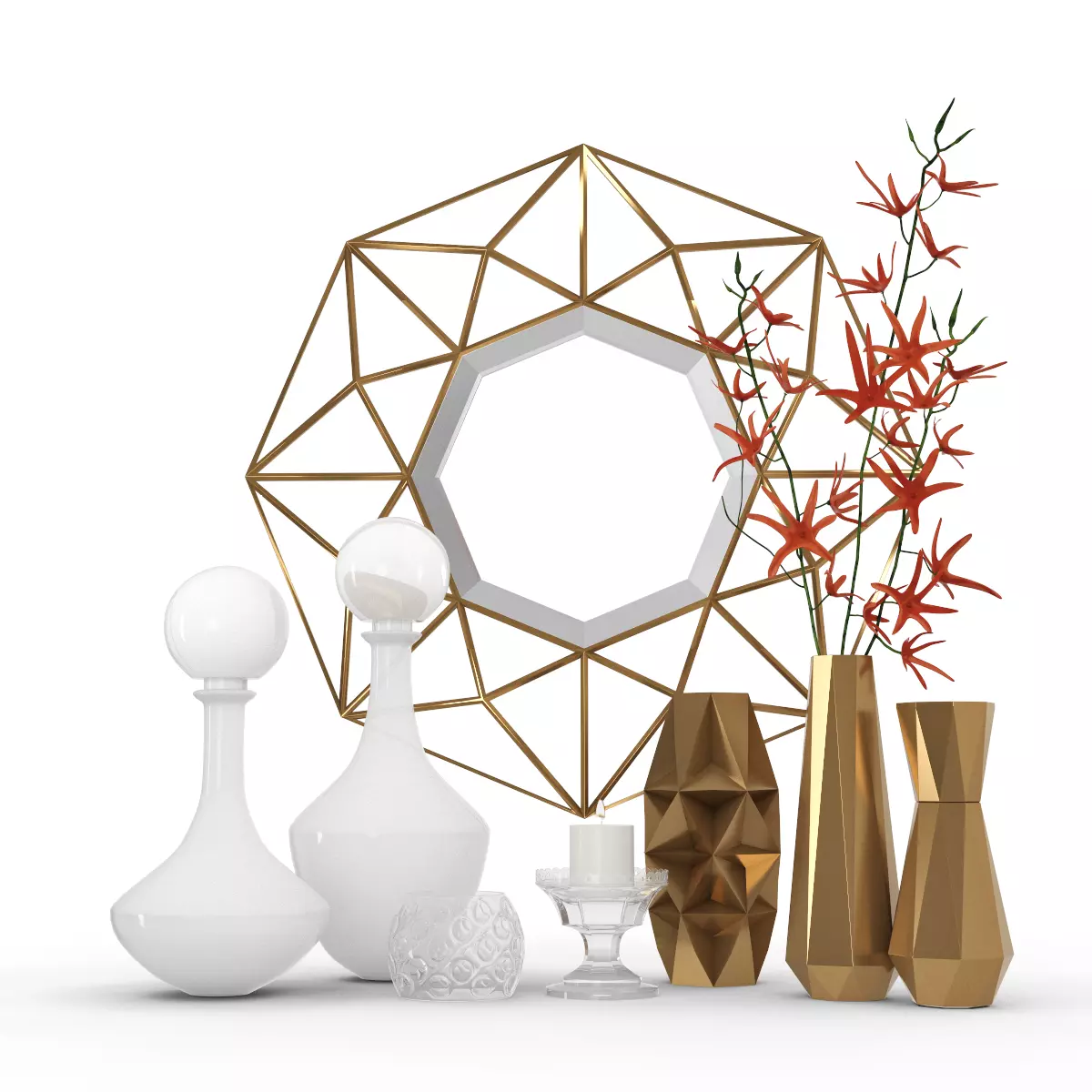 Decor Set 3D model_0