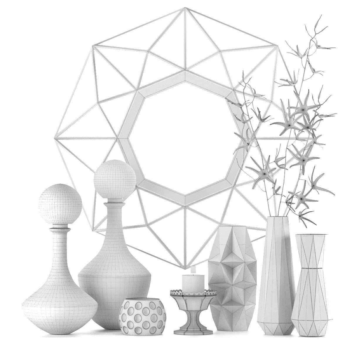 Decor Set 3D model_1