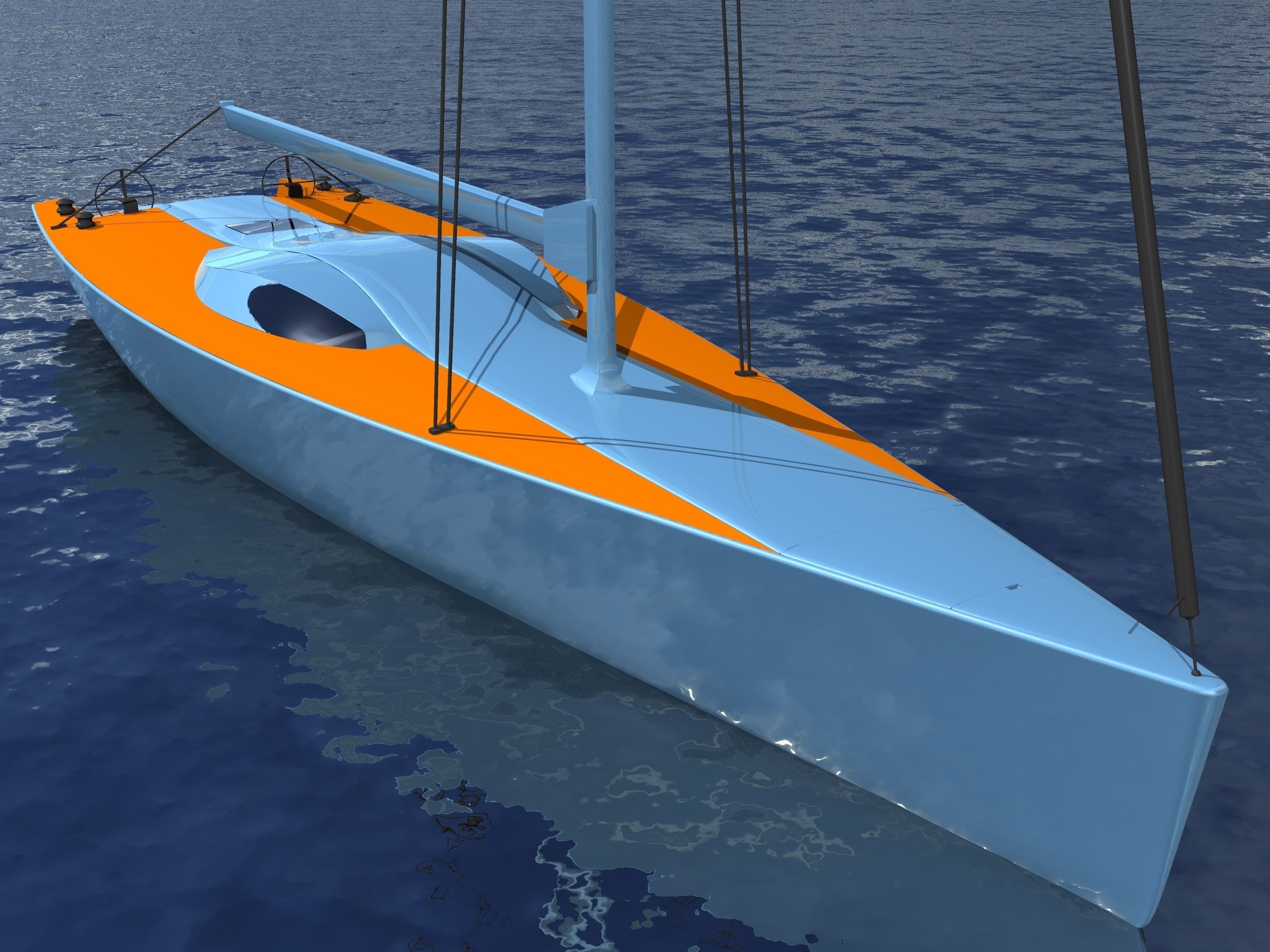sailingboat concept  3D model_2