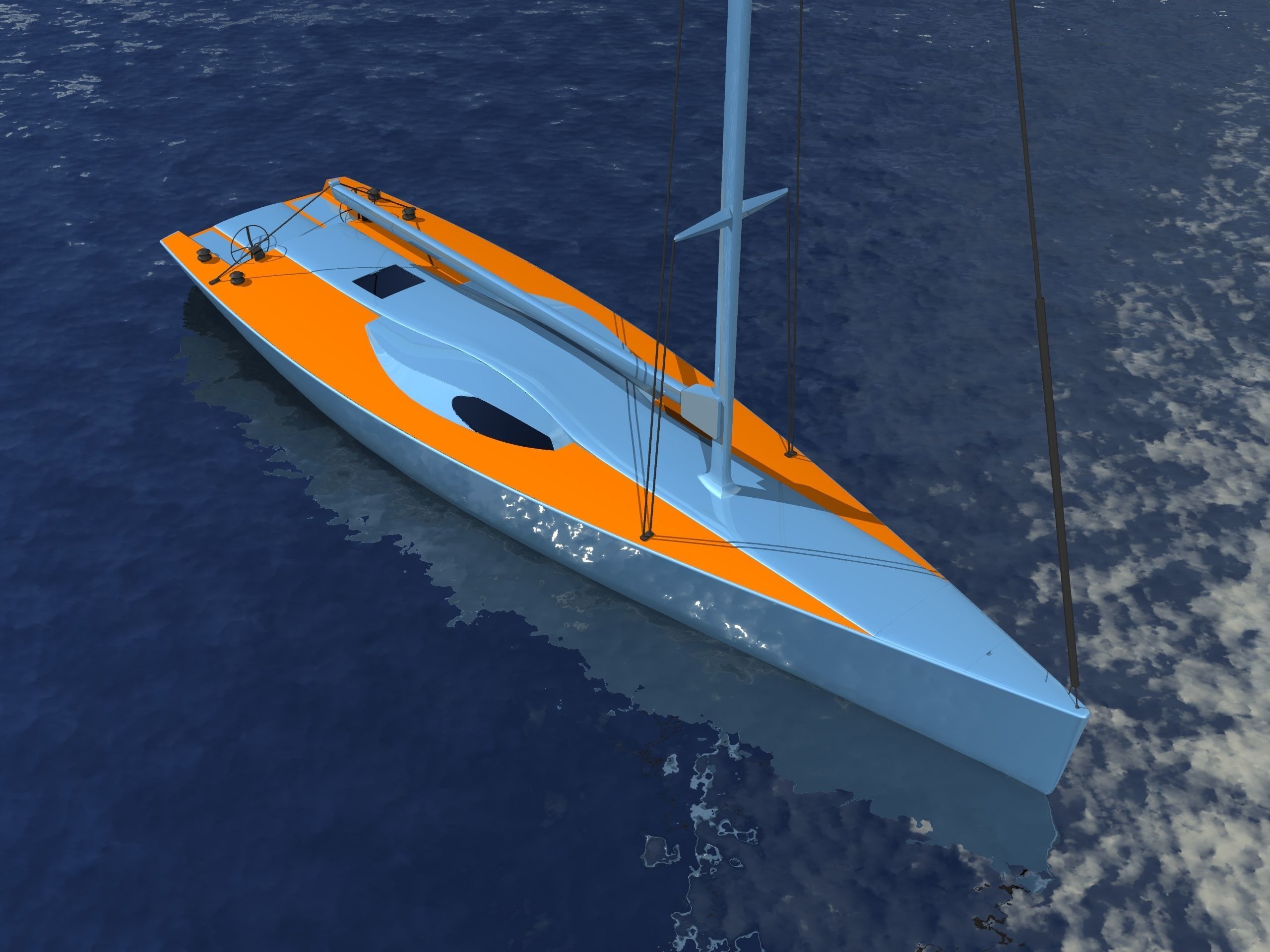 sailingboat concept  3D model_1