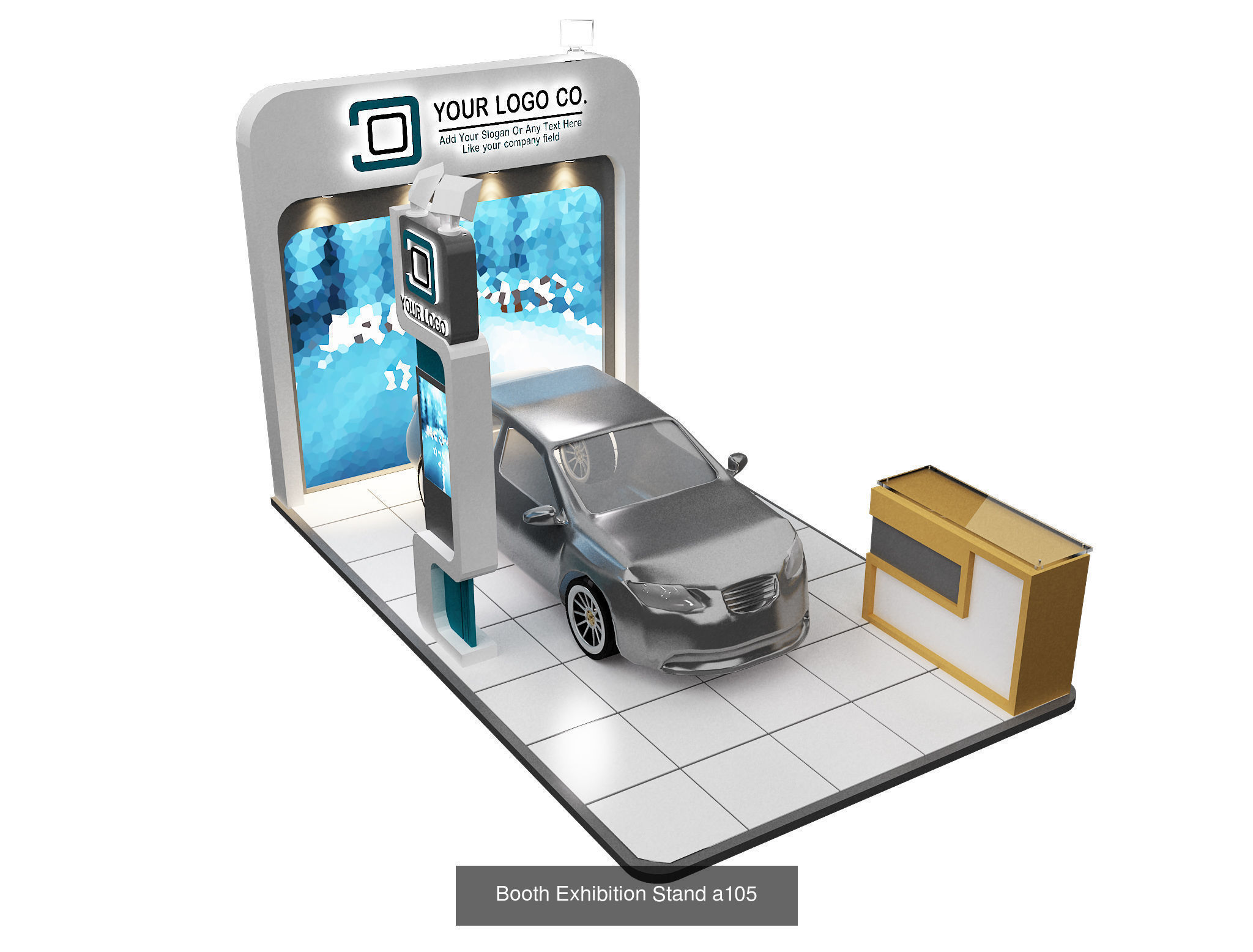  Booth Exhibition Stand G6 3D Model Collection_7